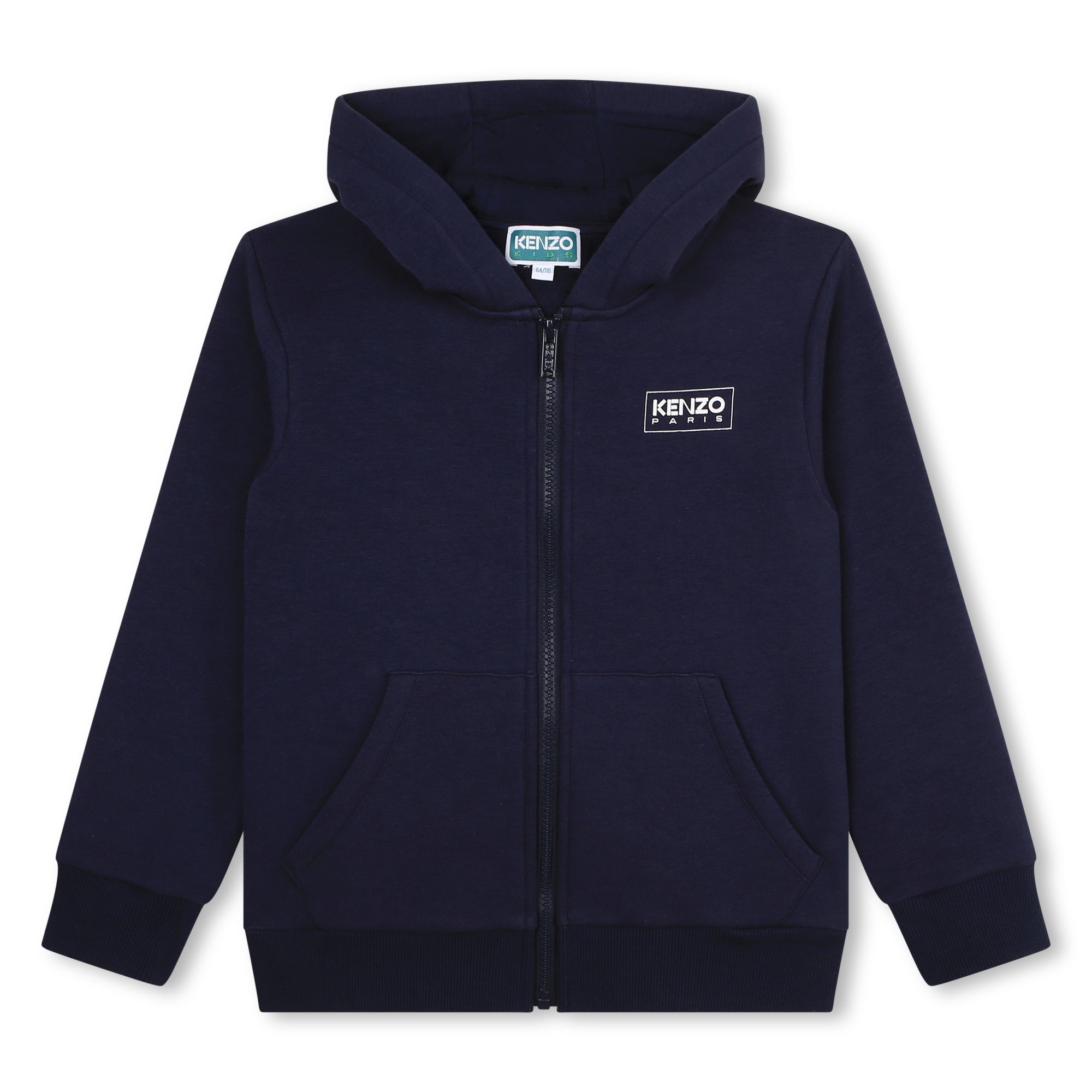 Boys & Girls Navy Cotton Zip-Up Top