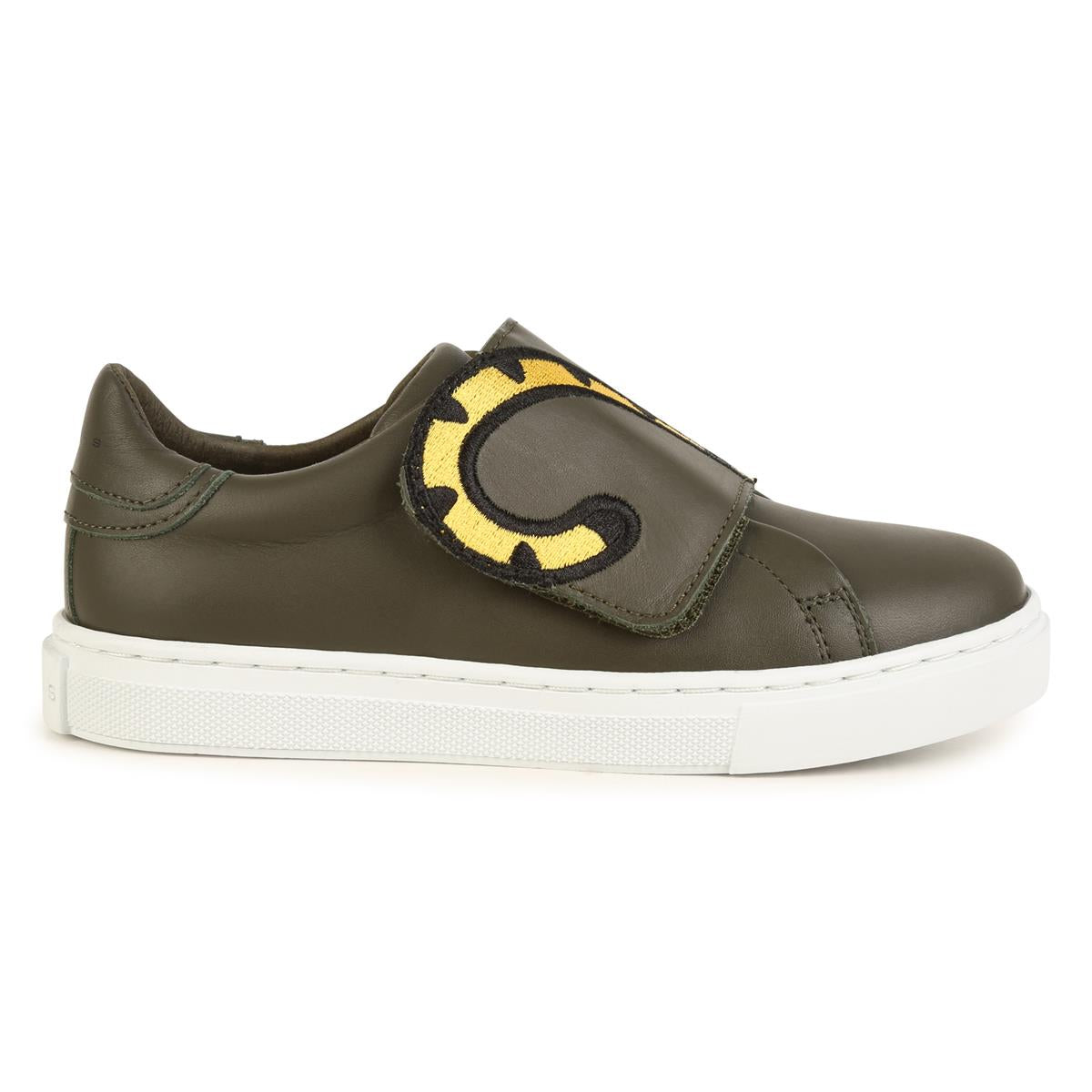 Boys & Girls Black Logo Shoes