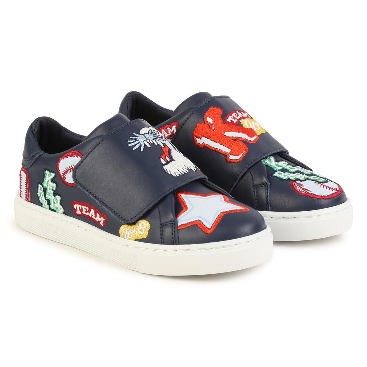 Boys & Girls Blue Logo Shoes
