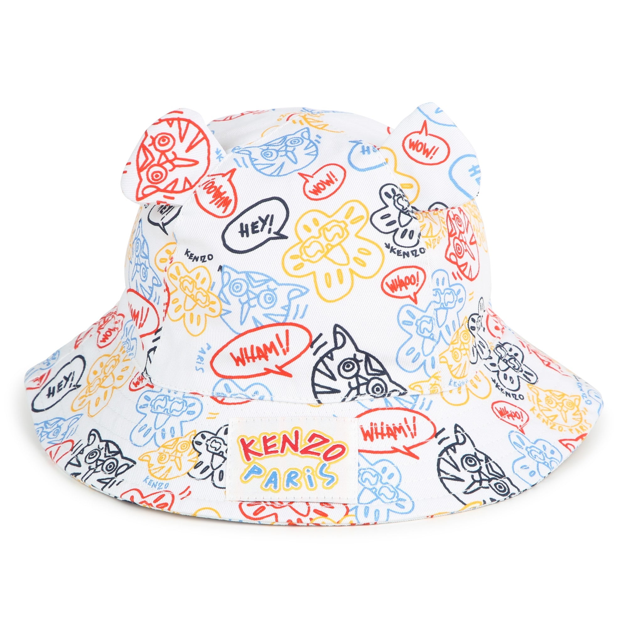 Baby Boys & Girls White Cotton Bucket Hat