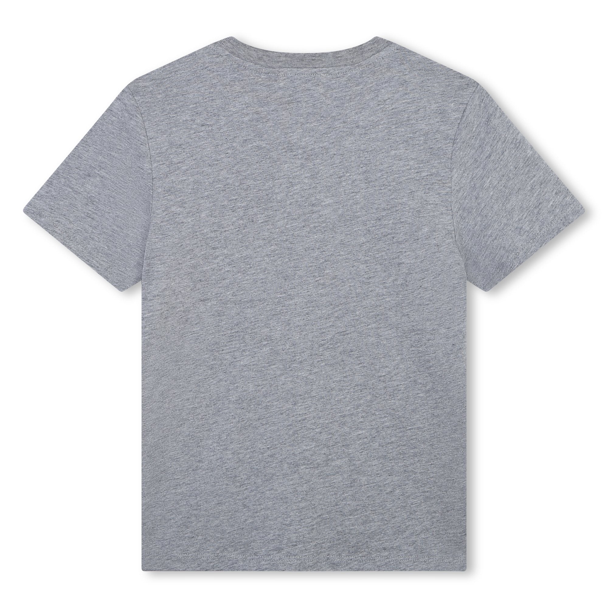 Boys Grey Logo Cotton T-Shirt