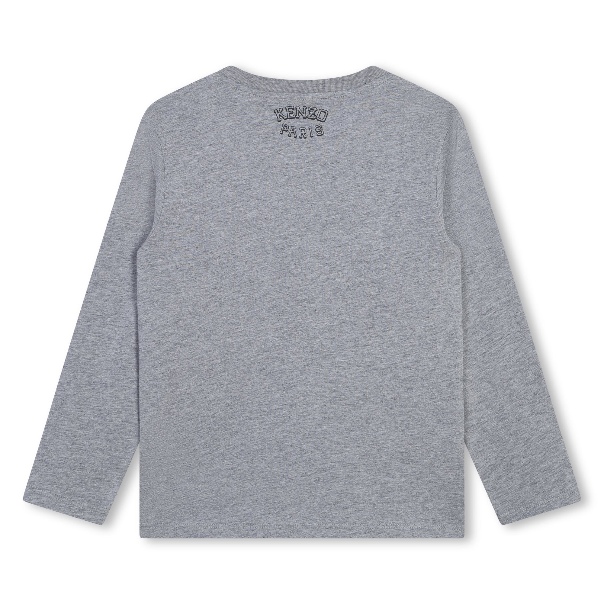 Boys Grey Tiger Cotton T-Shirt