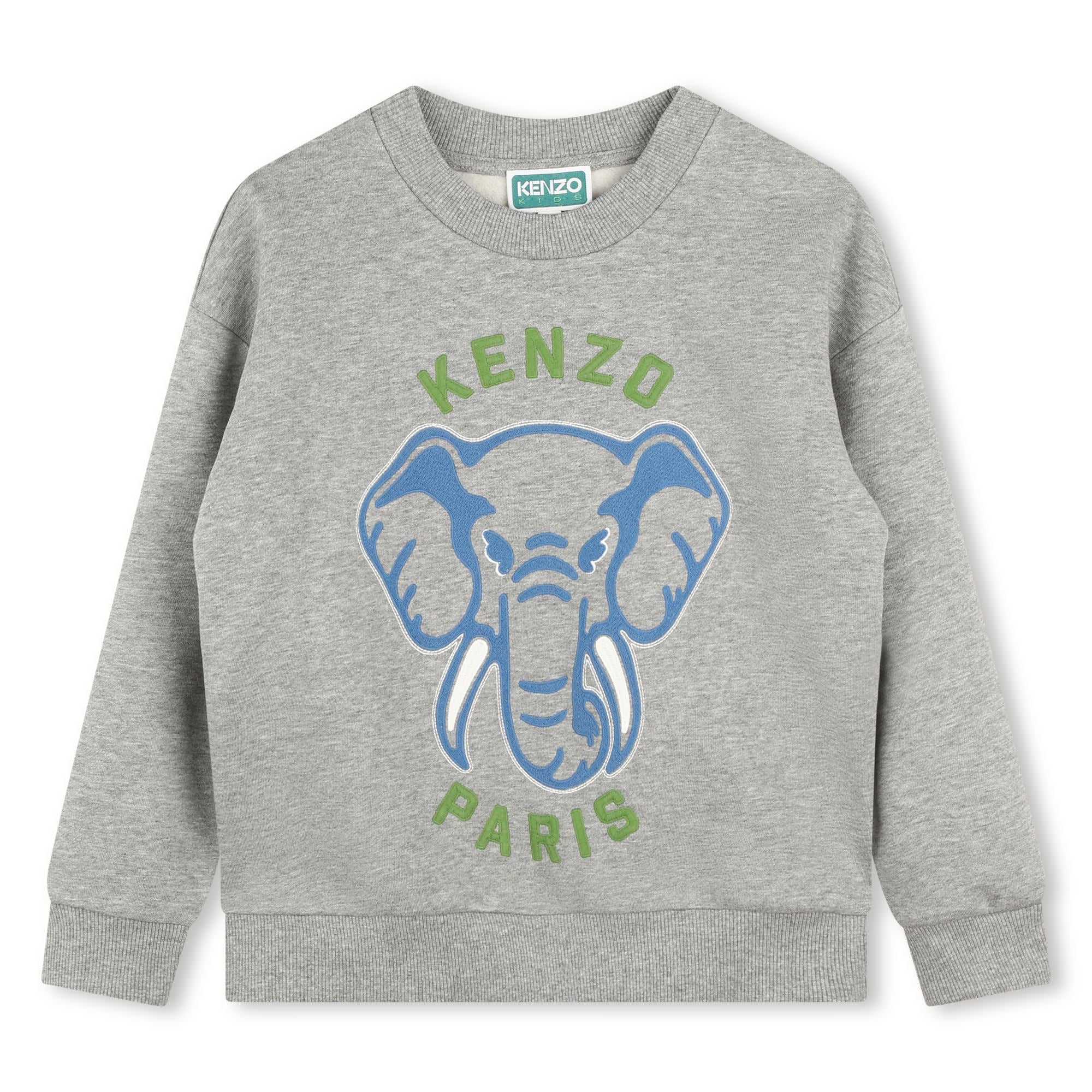 Boys Grey Elephant Cotton Sweatshirt