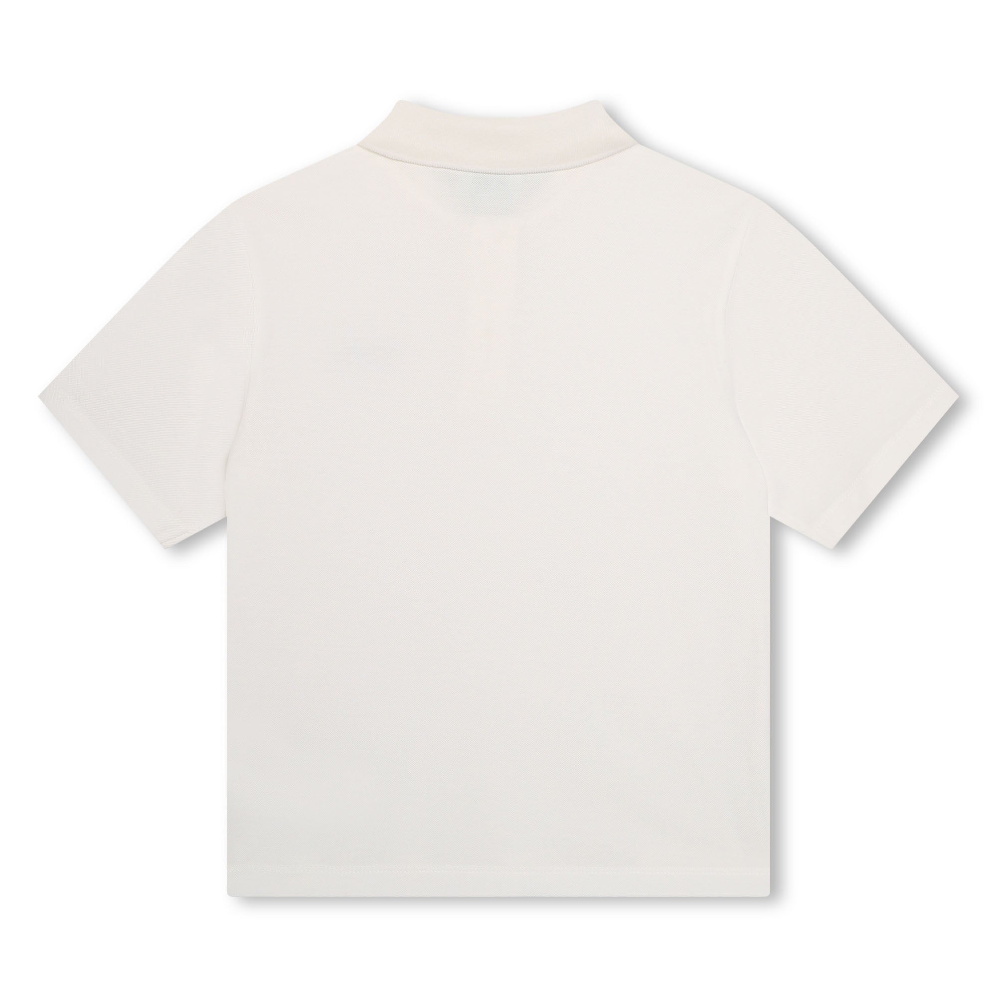 Boys White Cotton Polo Shirt