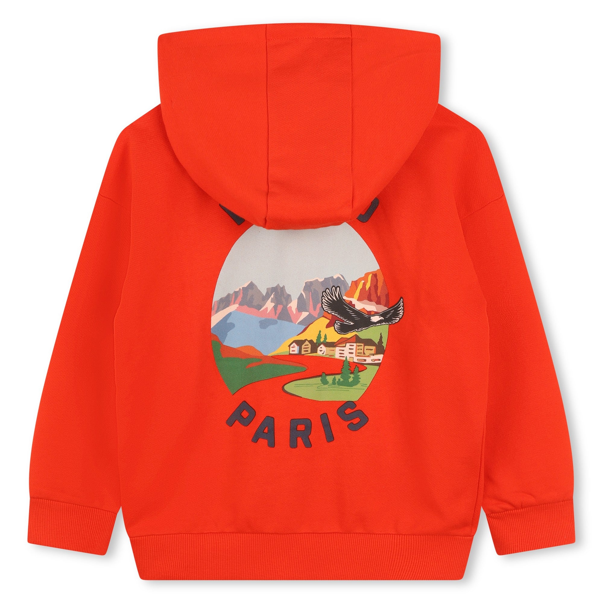 Boys & Girls Red Cotton Zip-Up Top