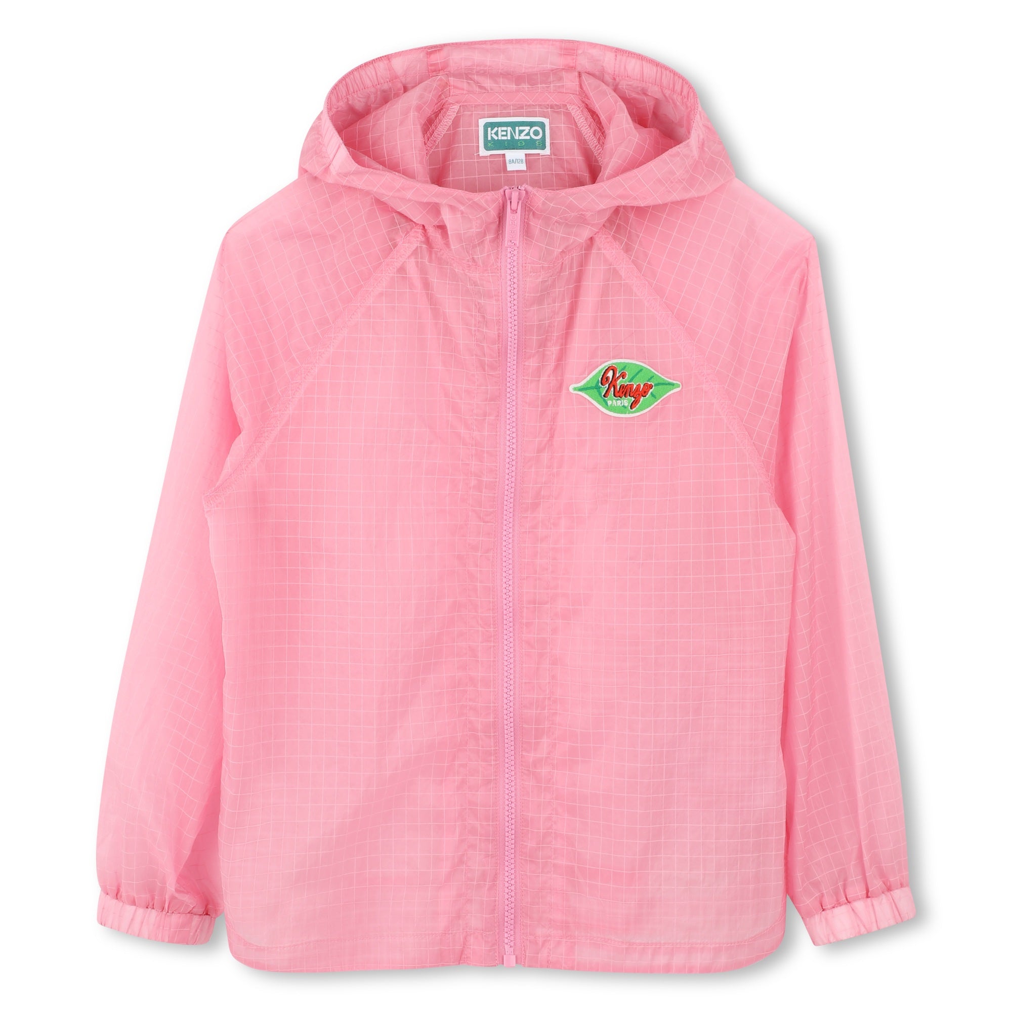 Girls Pink Logo Embroidery Cotton Jacket