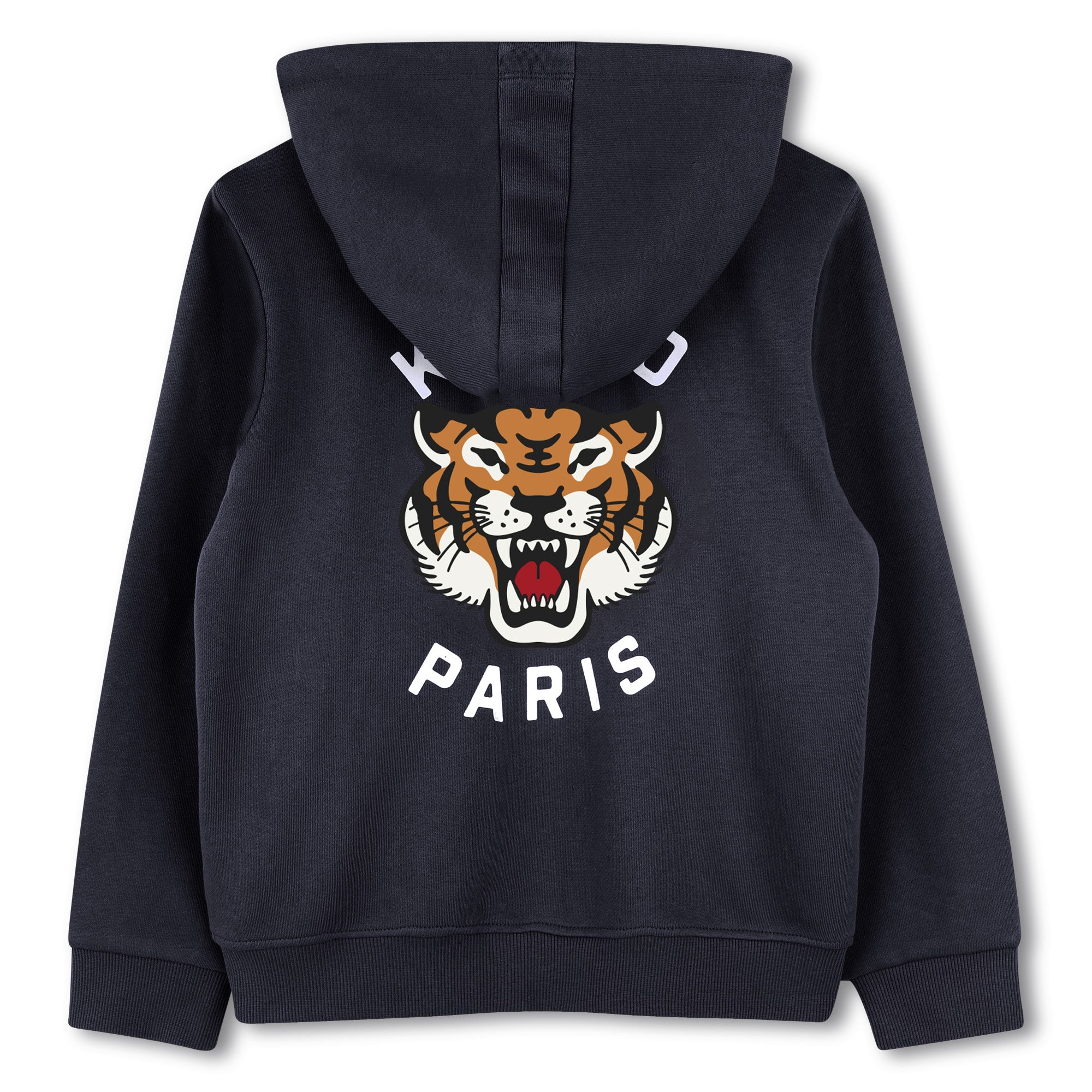 Boys Navy Cotton Zip-Up Top
