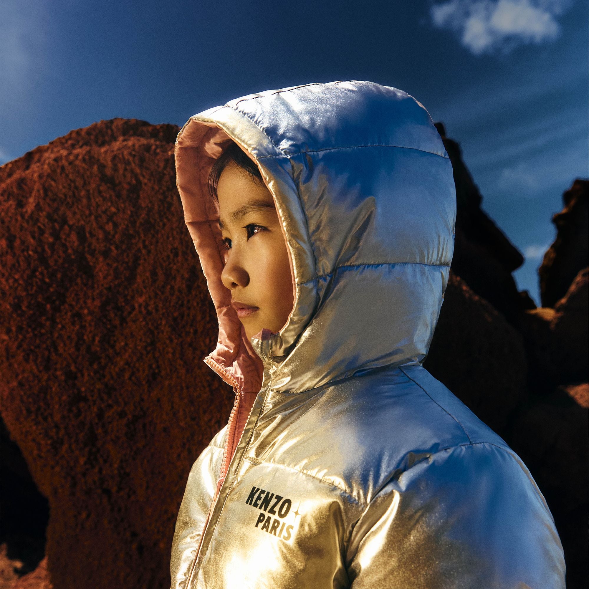 Girls Pink Reversible Padded Jacket