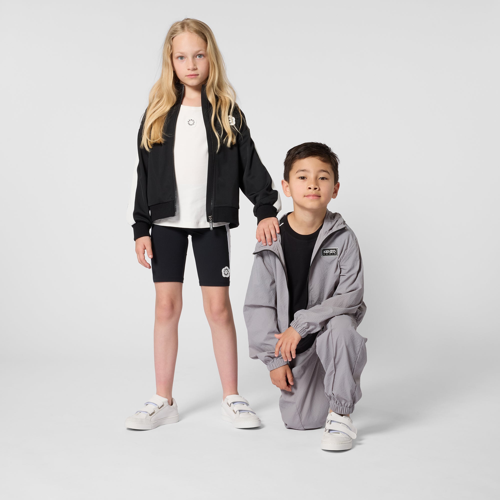 Boys Grey Check Hooded Jacket