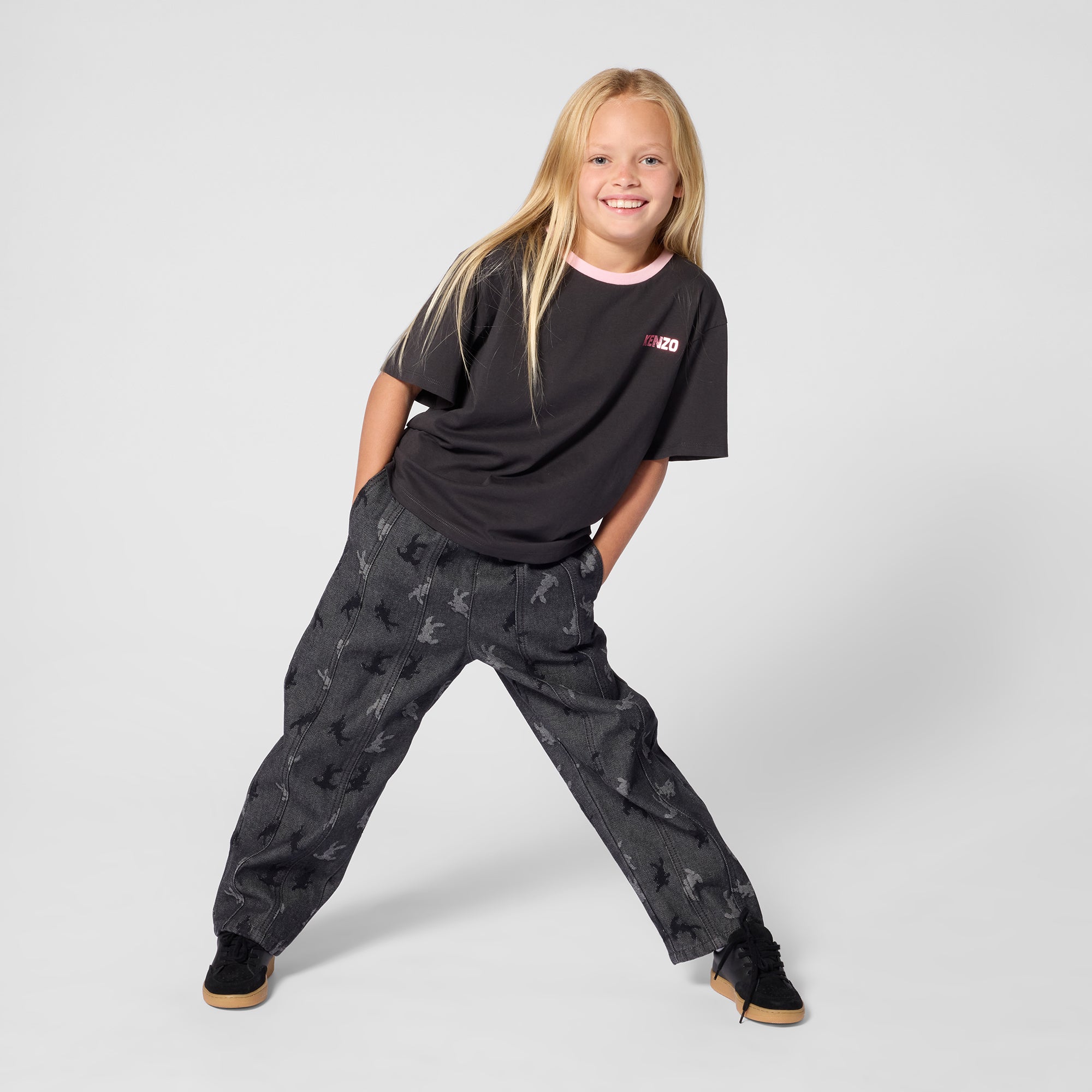 Boys & Girls Dark Grey Denim Trousers