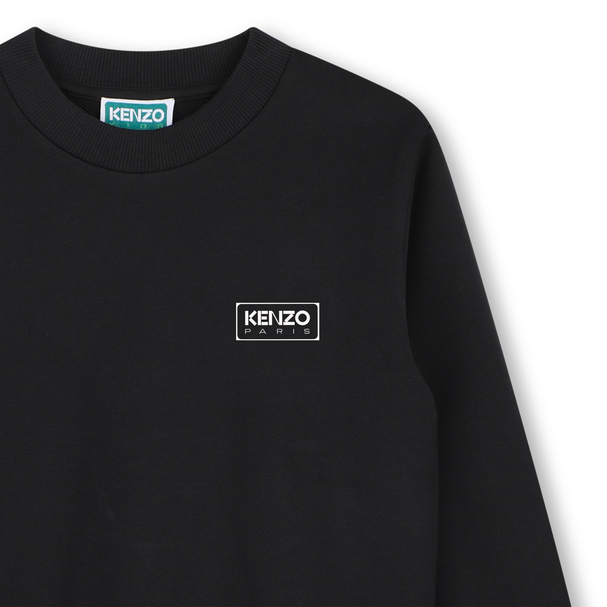 Sweat-shirt en coton noir garçon et fille