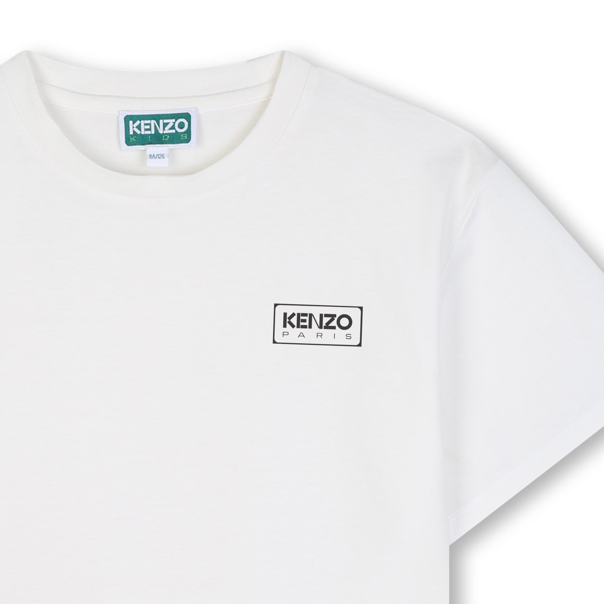 Boys & Girls White Cotton T-Shirt