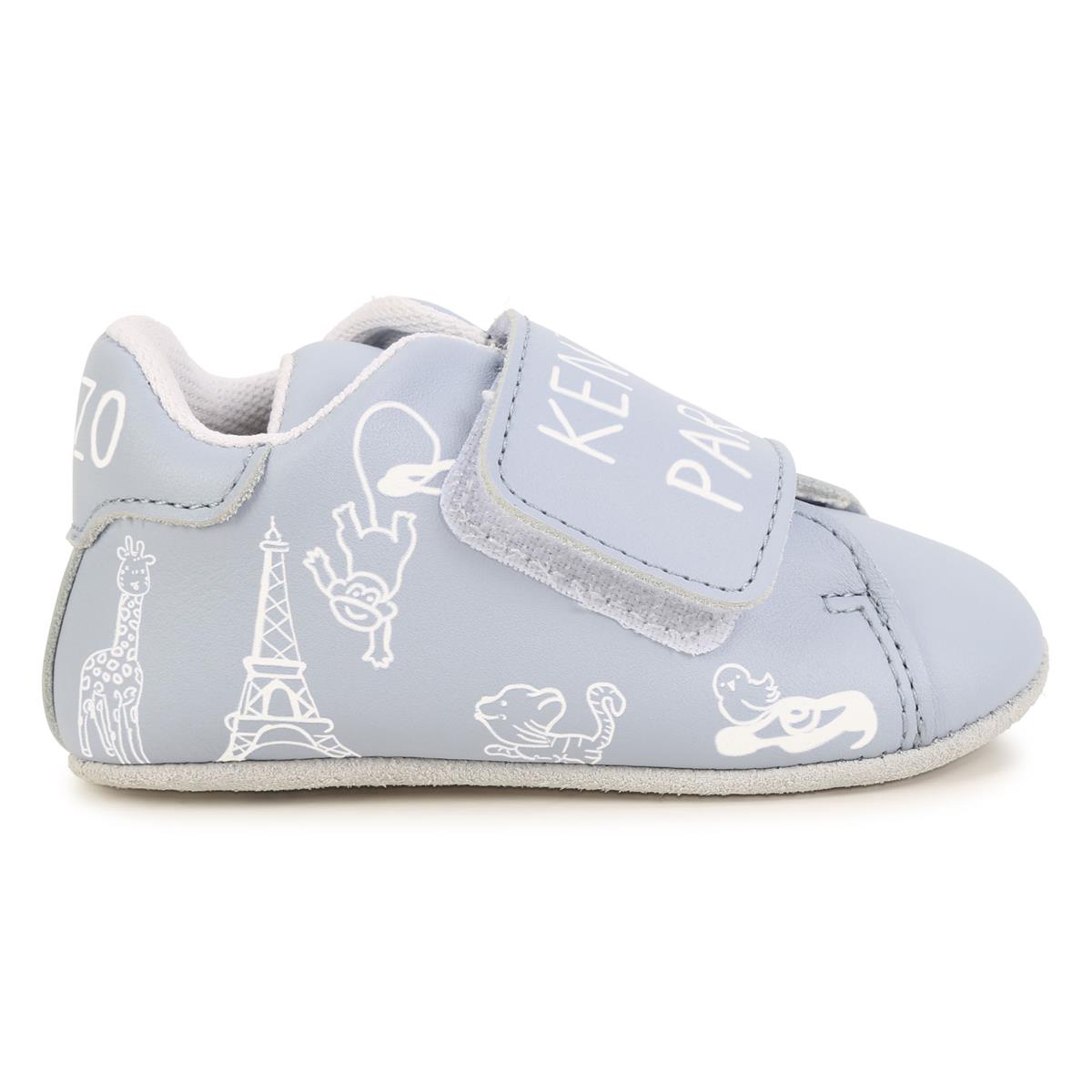 Baby Boys Light Blue Logo Shoes