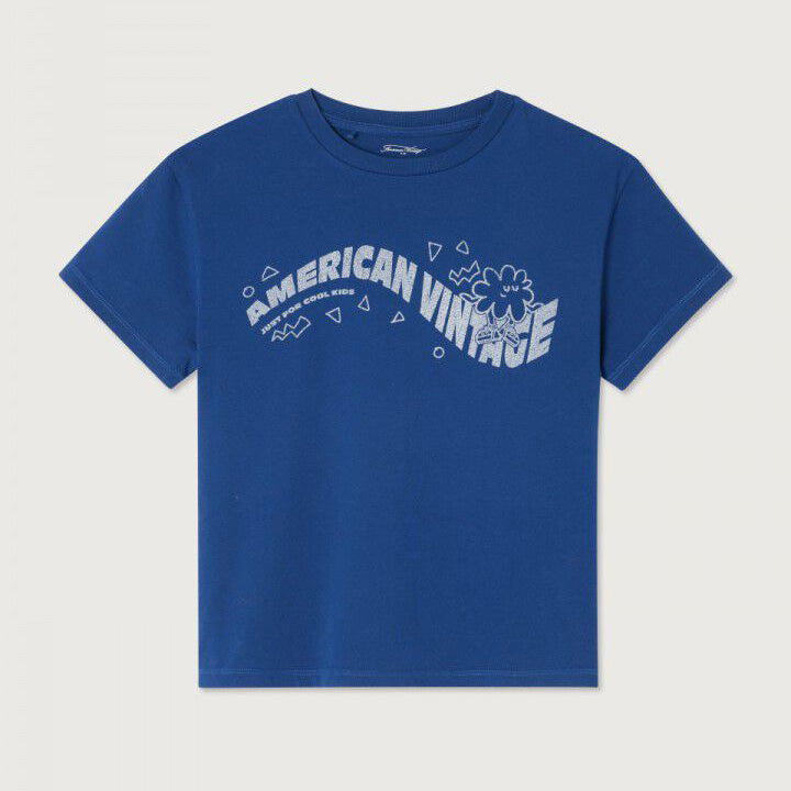 Boys & Girls Blue Logo Cotton T-Shirt