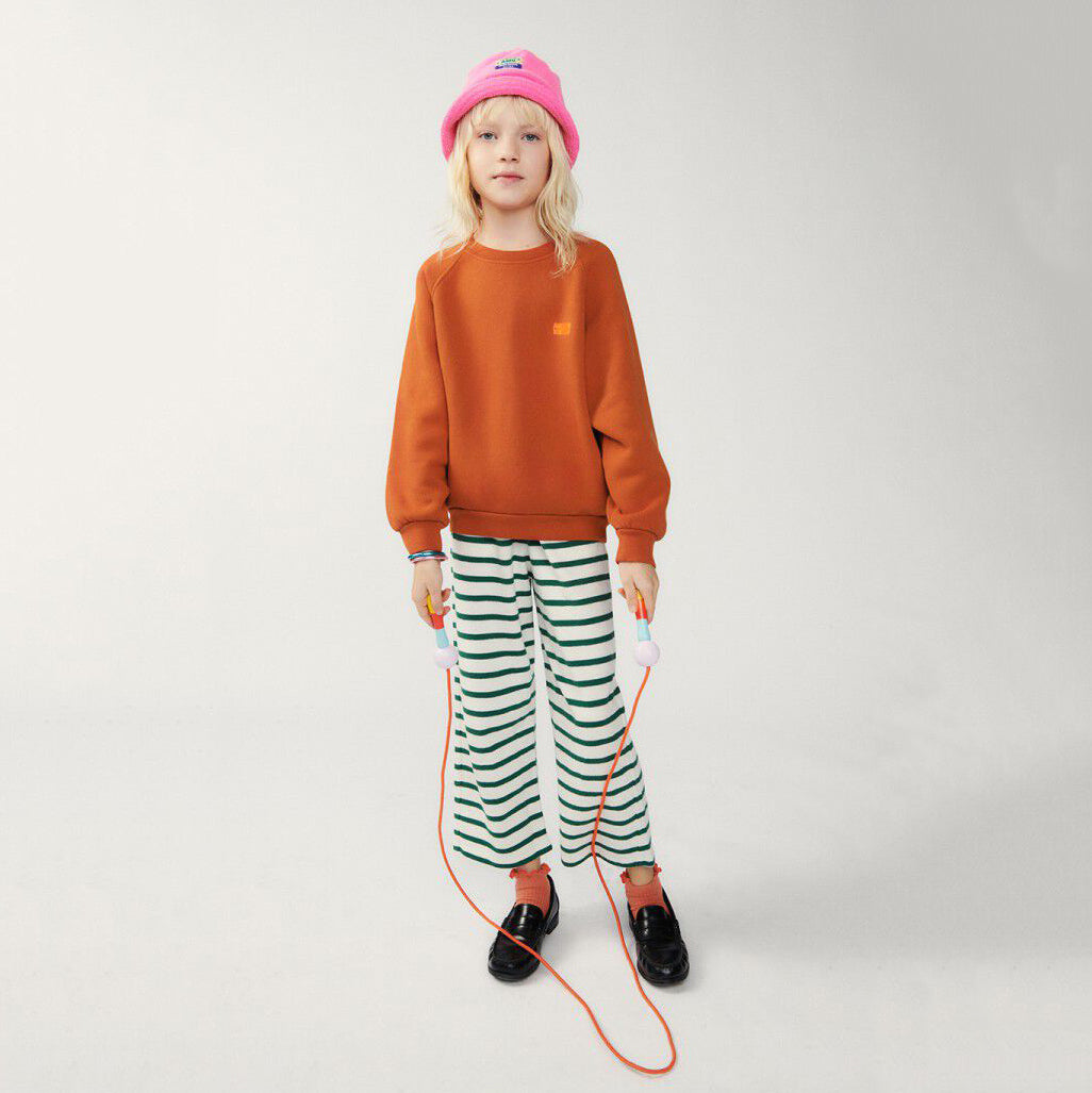 Boys & Girls Orange Cotton Sweatshirt