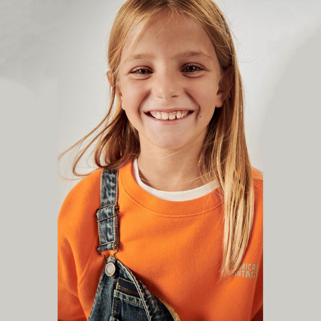 Boys & Girls Orange Cotton Sweatshirt