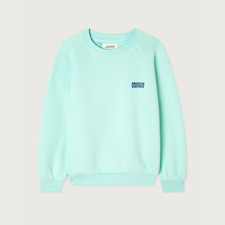 Boys & Girls Ice Blue Cotton Sweatshirt