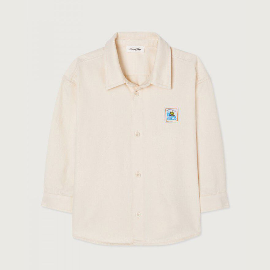 Boys & Girls White Cotton Shirt