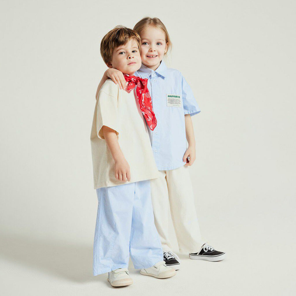 Boys & Girls White Cotton T-Shirt