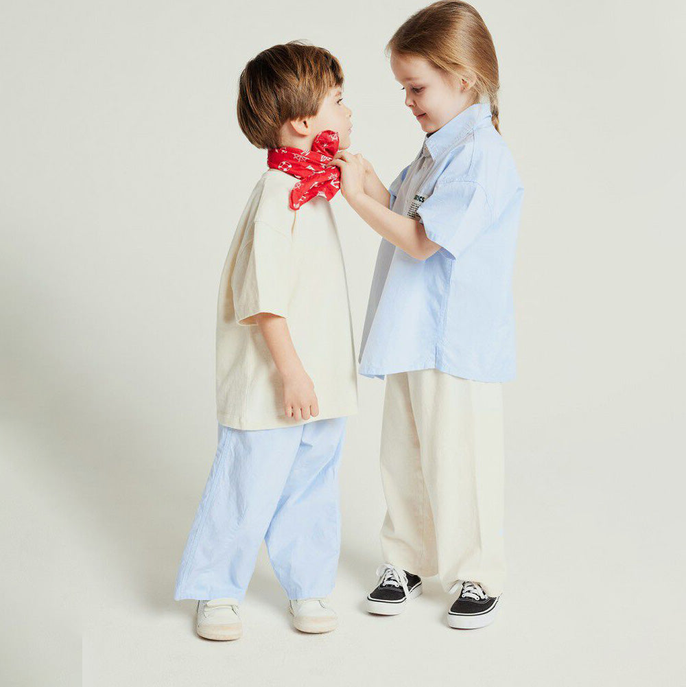 Boys & Girls White Cotton T-Shirt