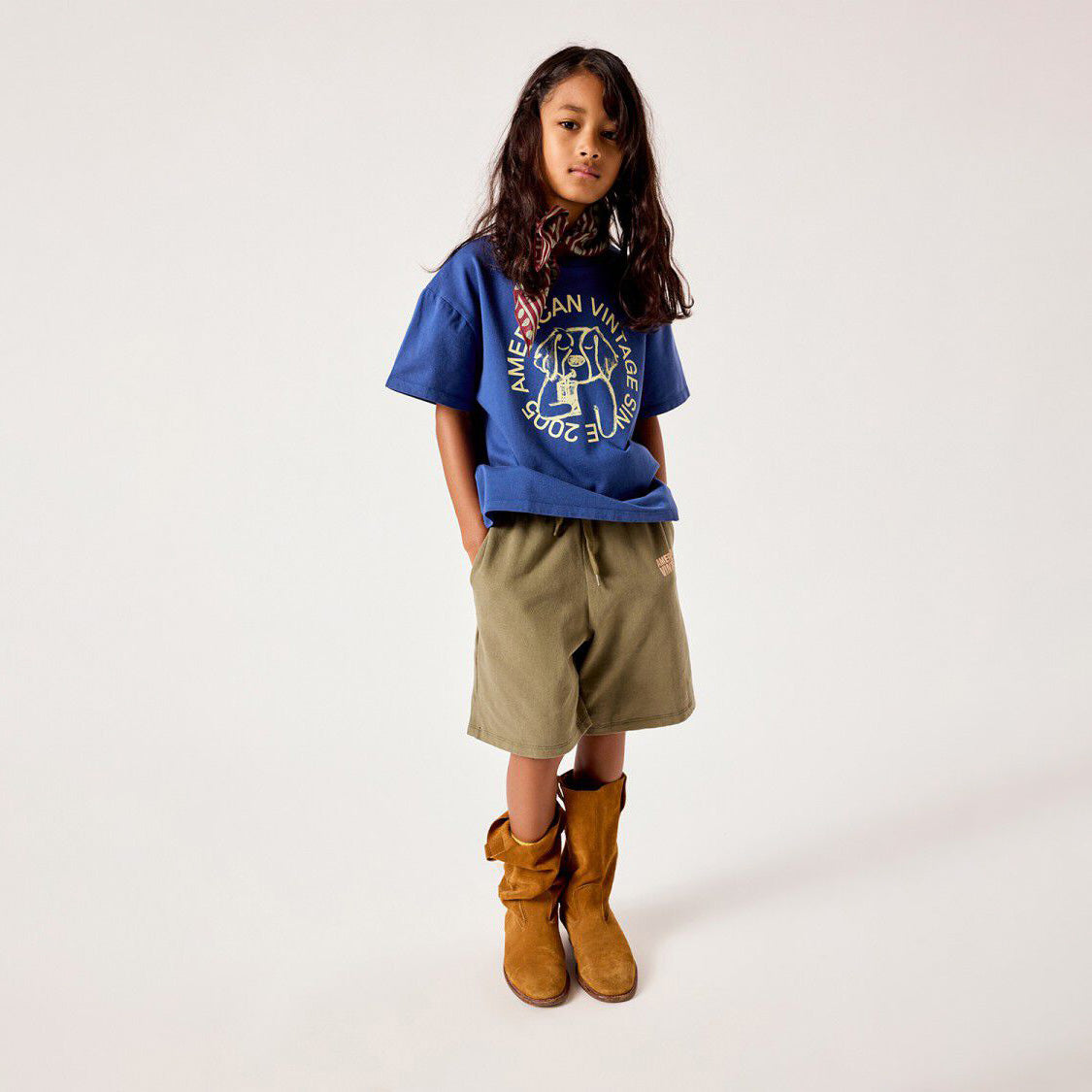 Boys & Girls Green Cotton Shorts