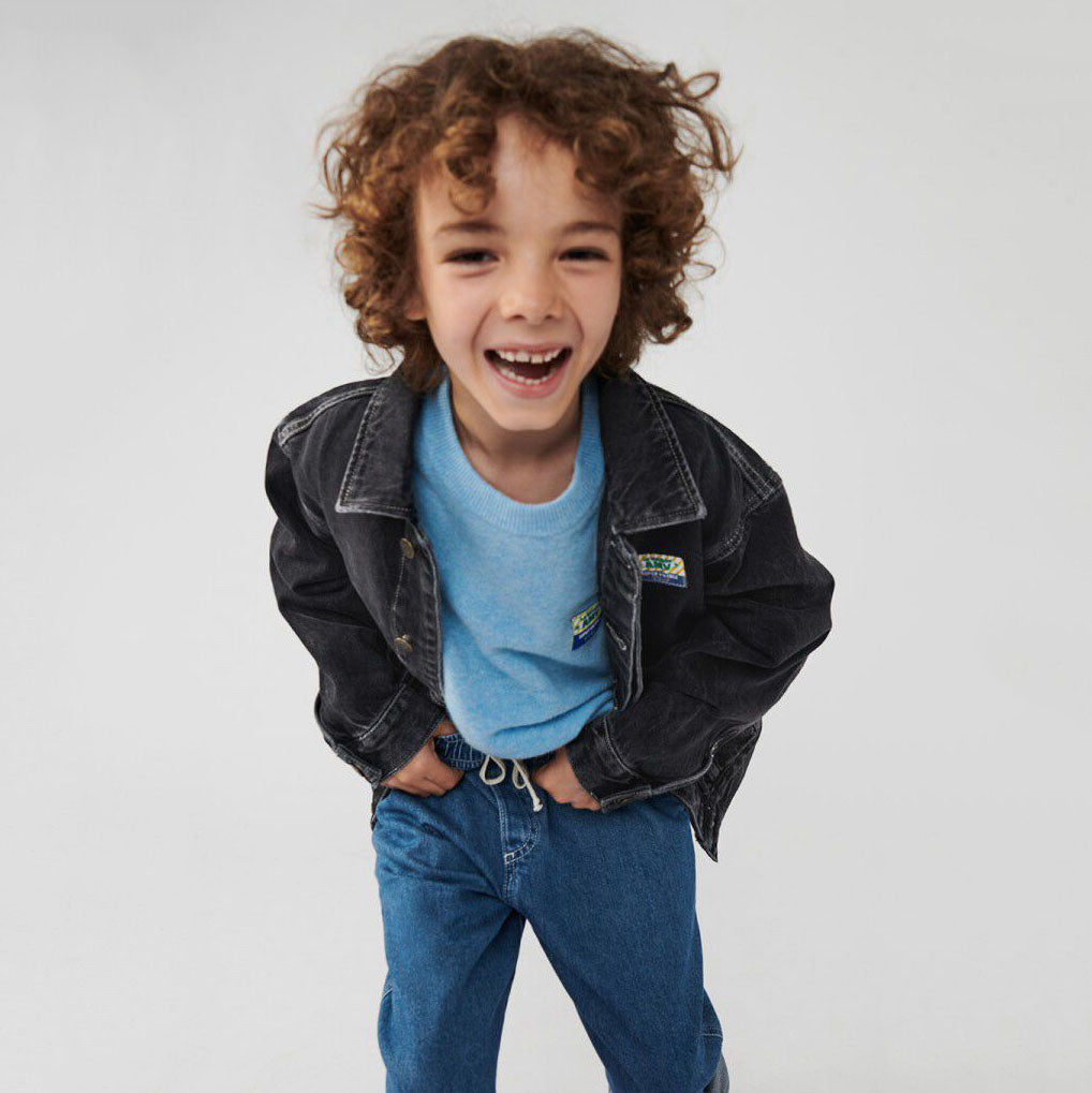 Boys & Girls Black Denim Jacket