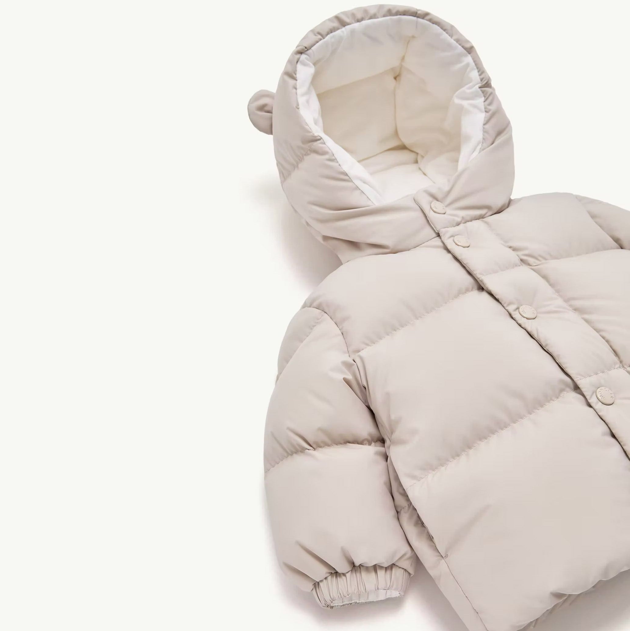 Baby Boys & Girls Light Beige "JARETH" Padded Down Jacket