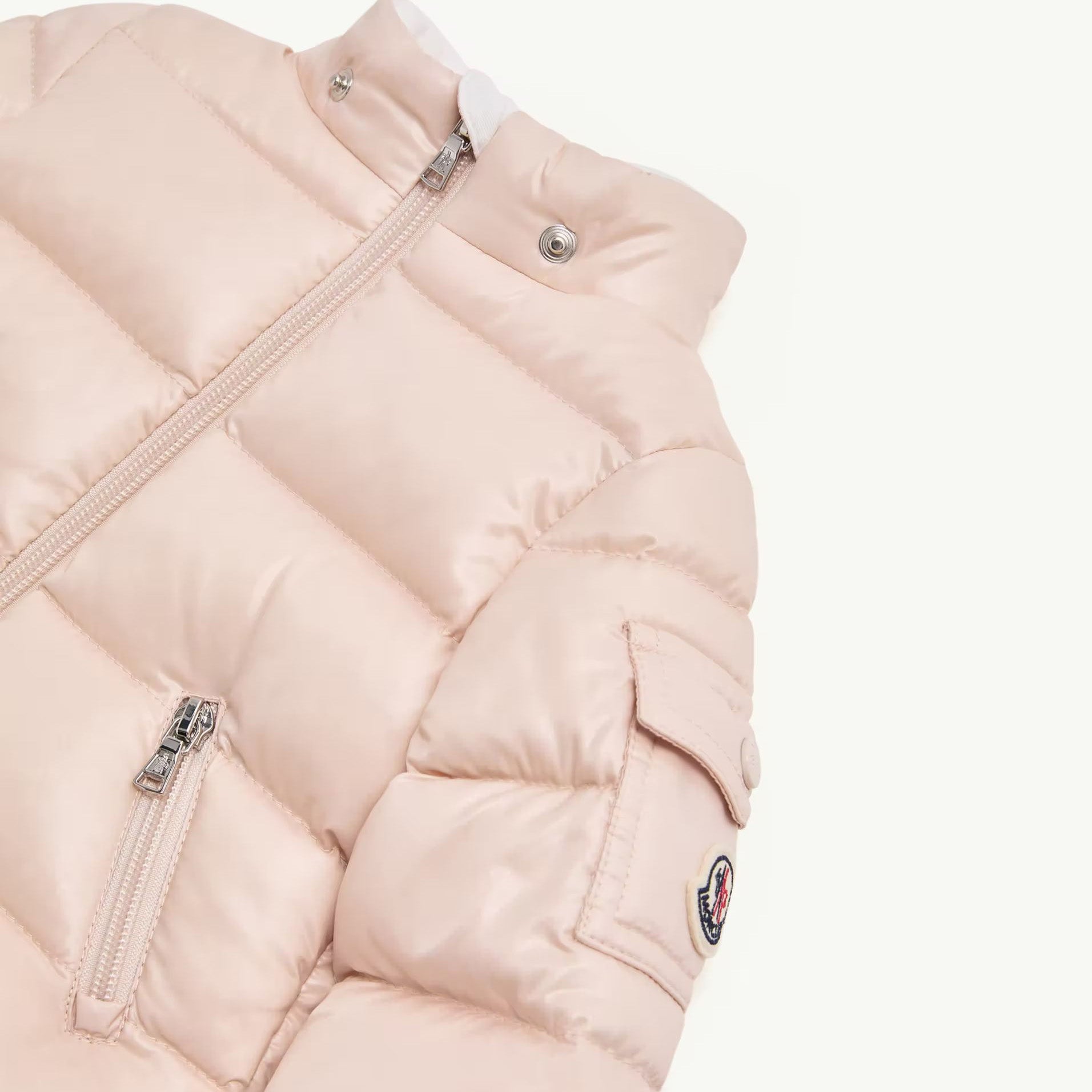 Baby Girls Light Pink "BADY" Padded Down Coat