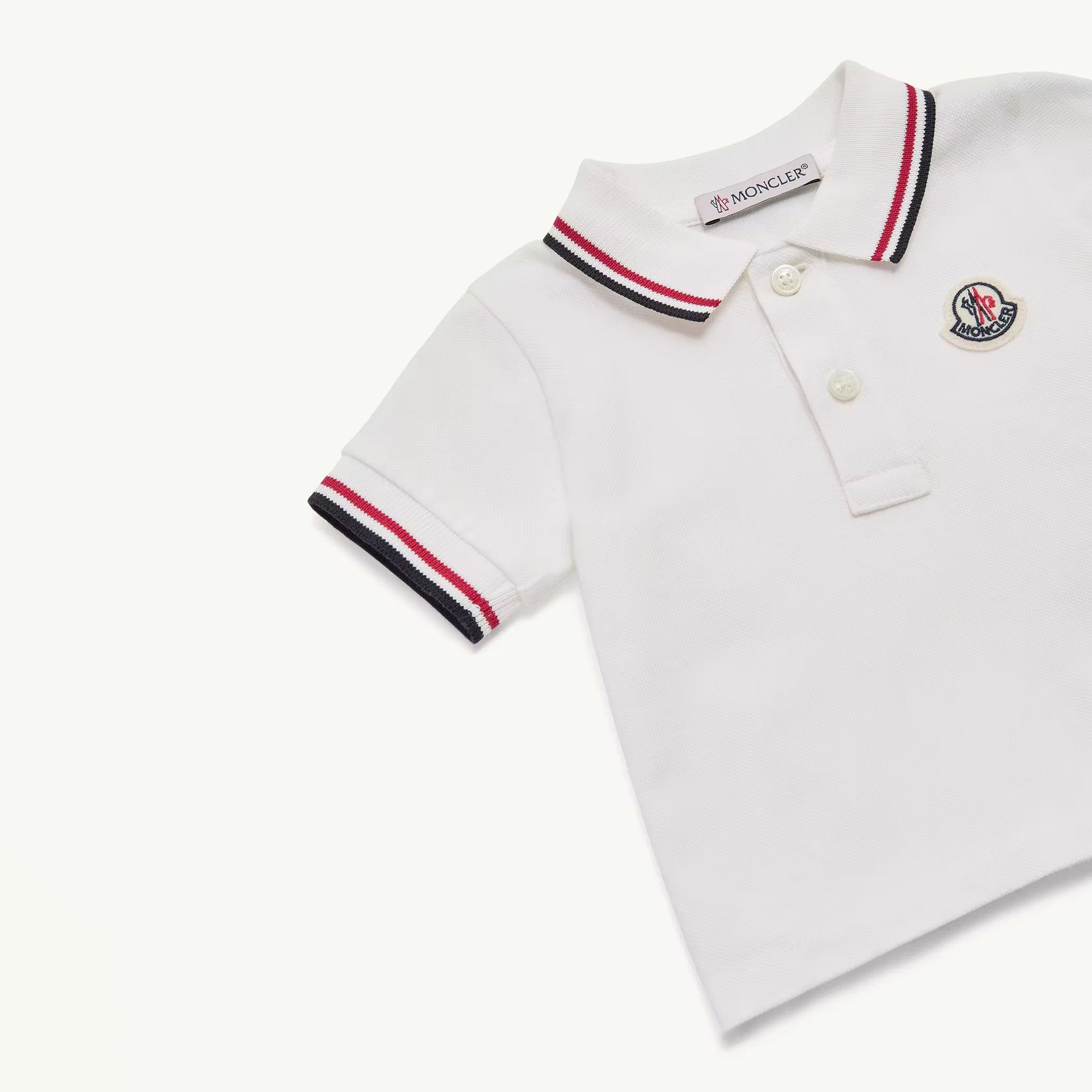 Baby Boys White Cotton Polo Shirt