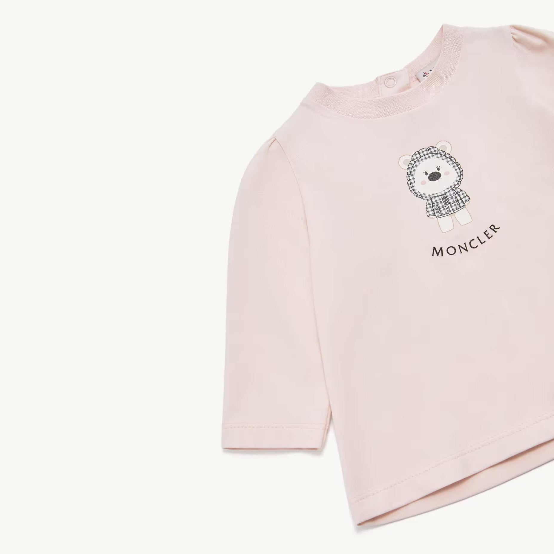 Baby Girls Light Pink Printed Cotton T-Shirt