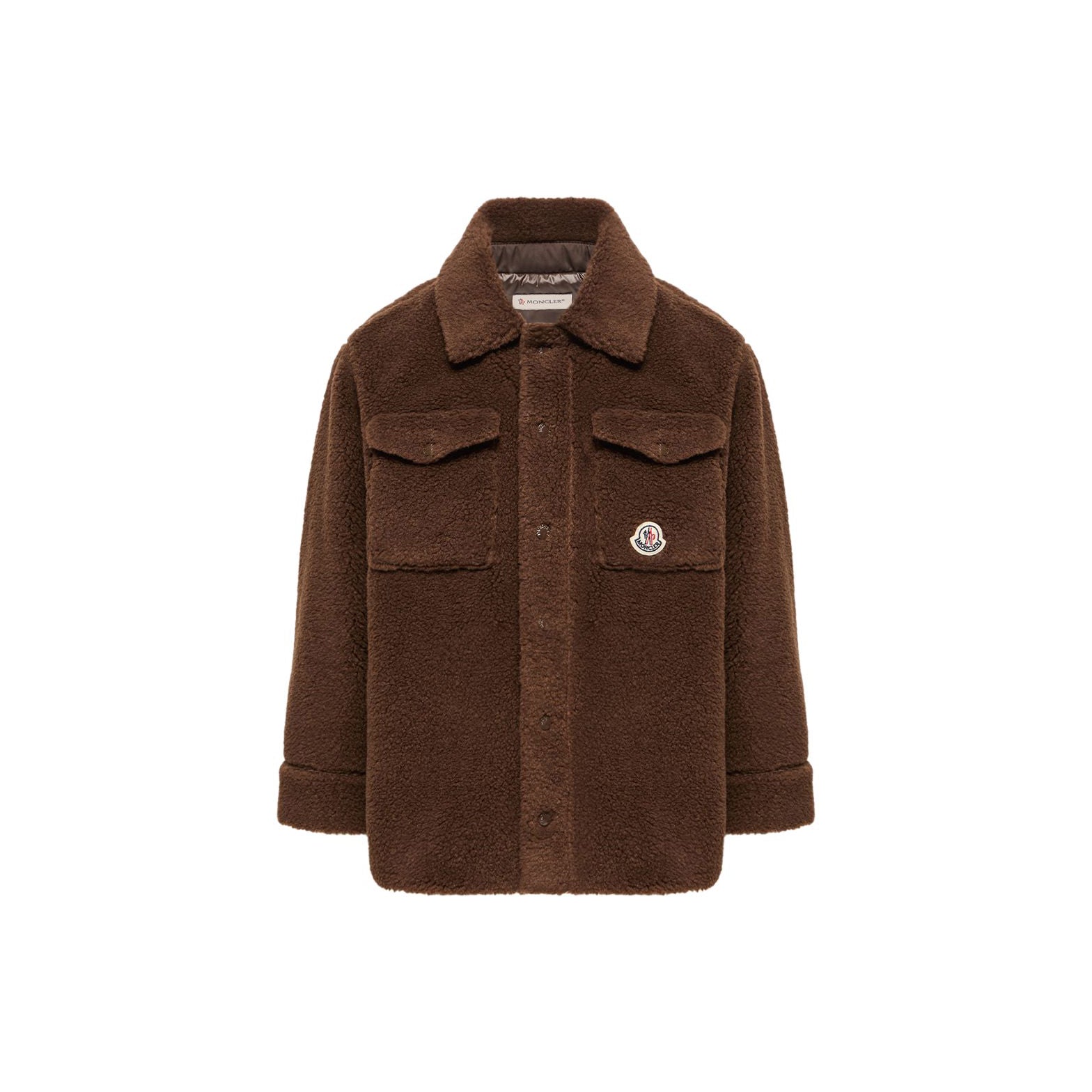 Boys Brown Sherpa Fleece Shirt