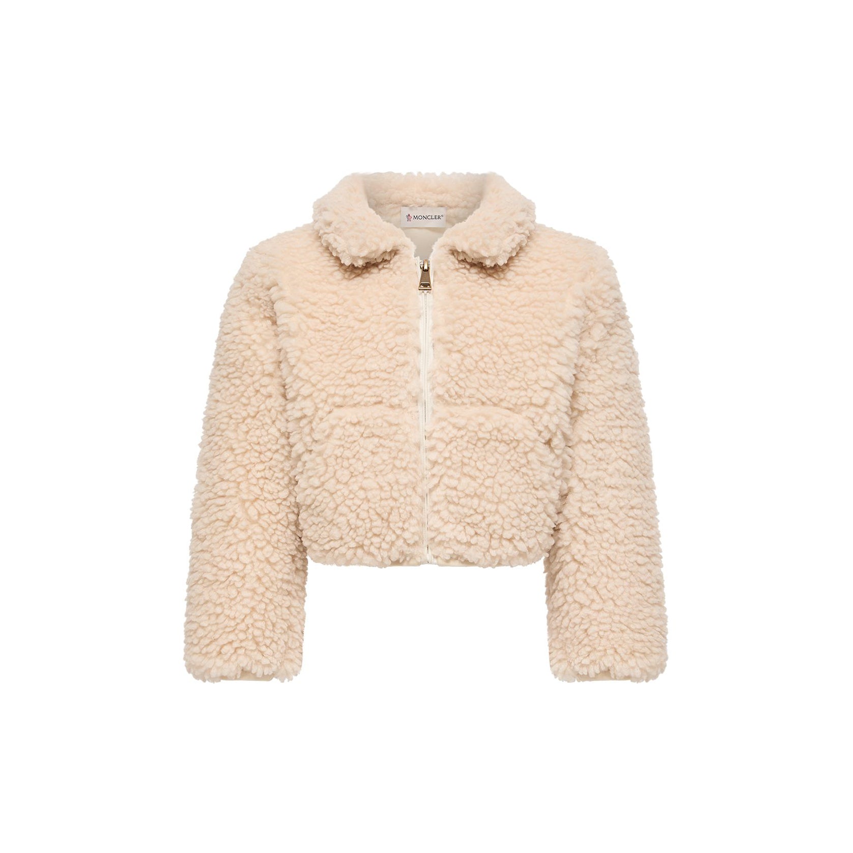 Girls White Sherpa Fleece Jacket