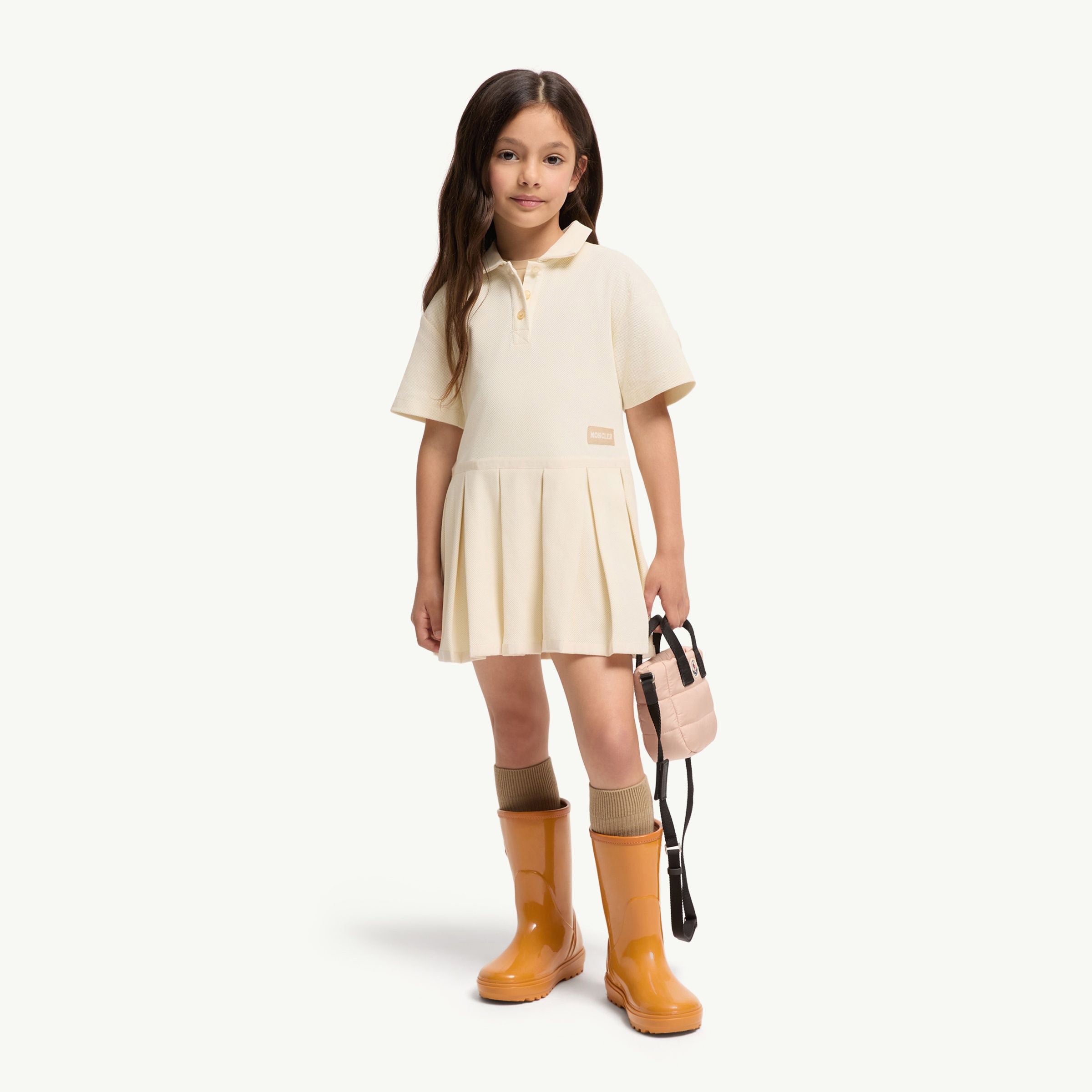 Girls Cream Cotton Dress