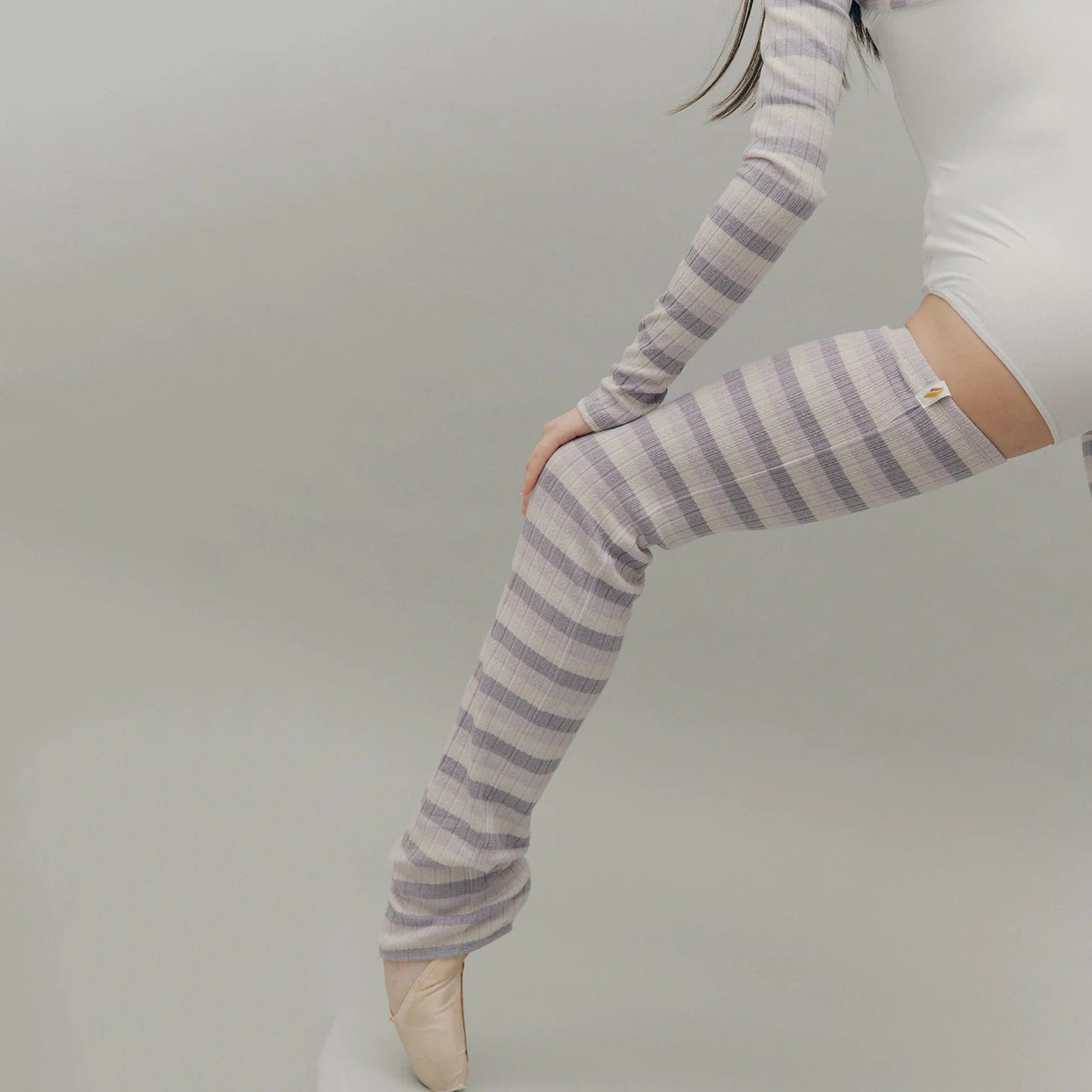 Boys & Girls Purple Stripes Ballet Warm Up Socks