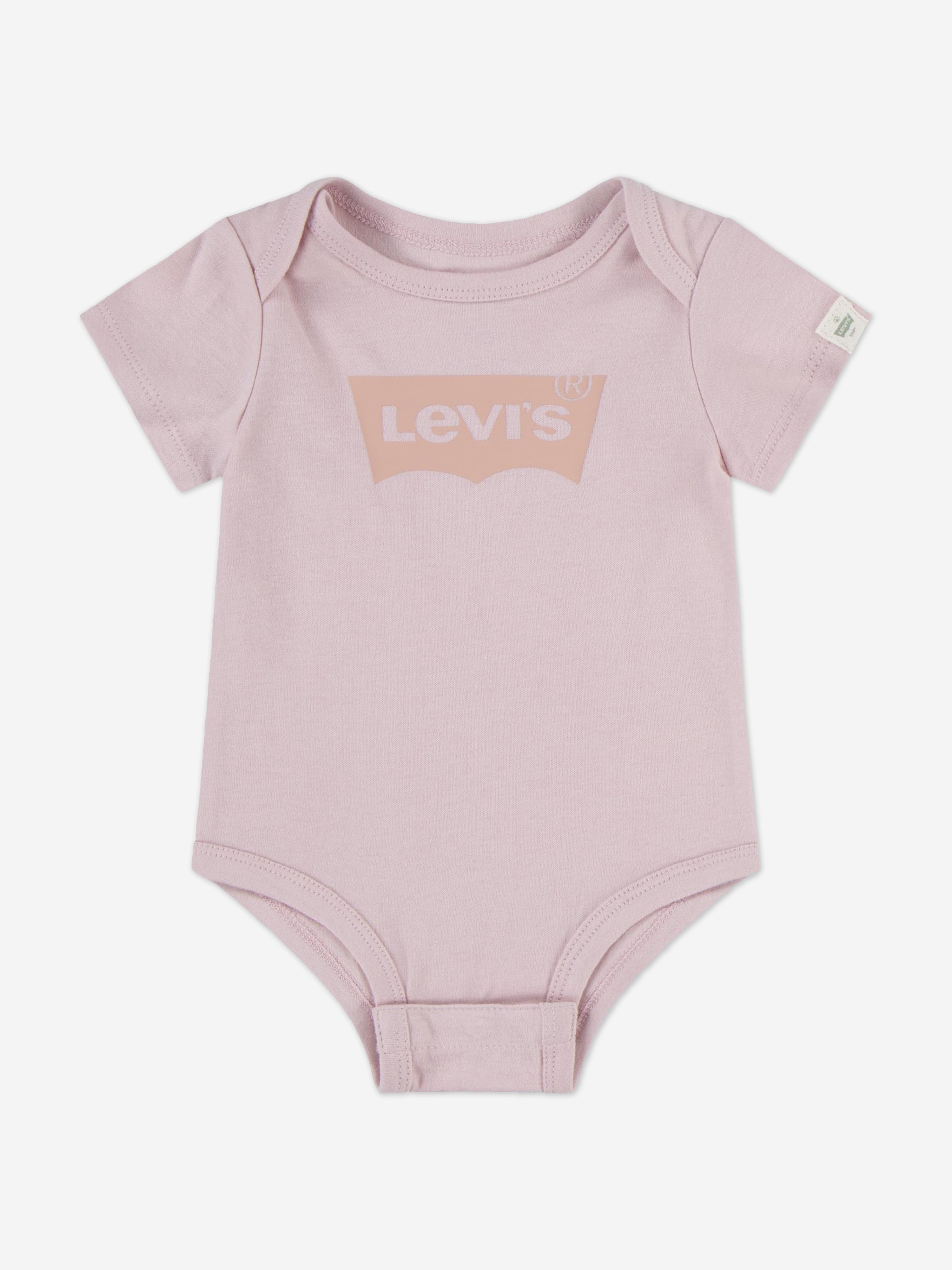 Levi's Baby Girls Batwing Bodysuit Set in Pink