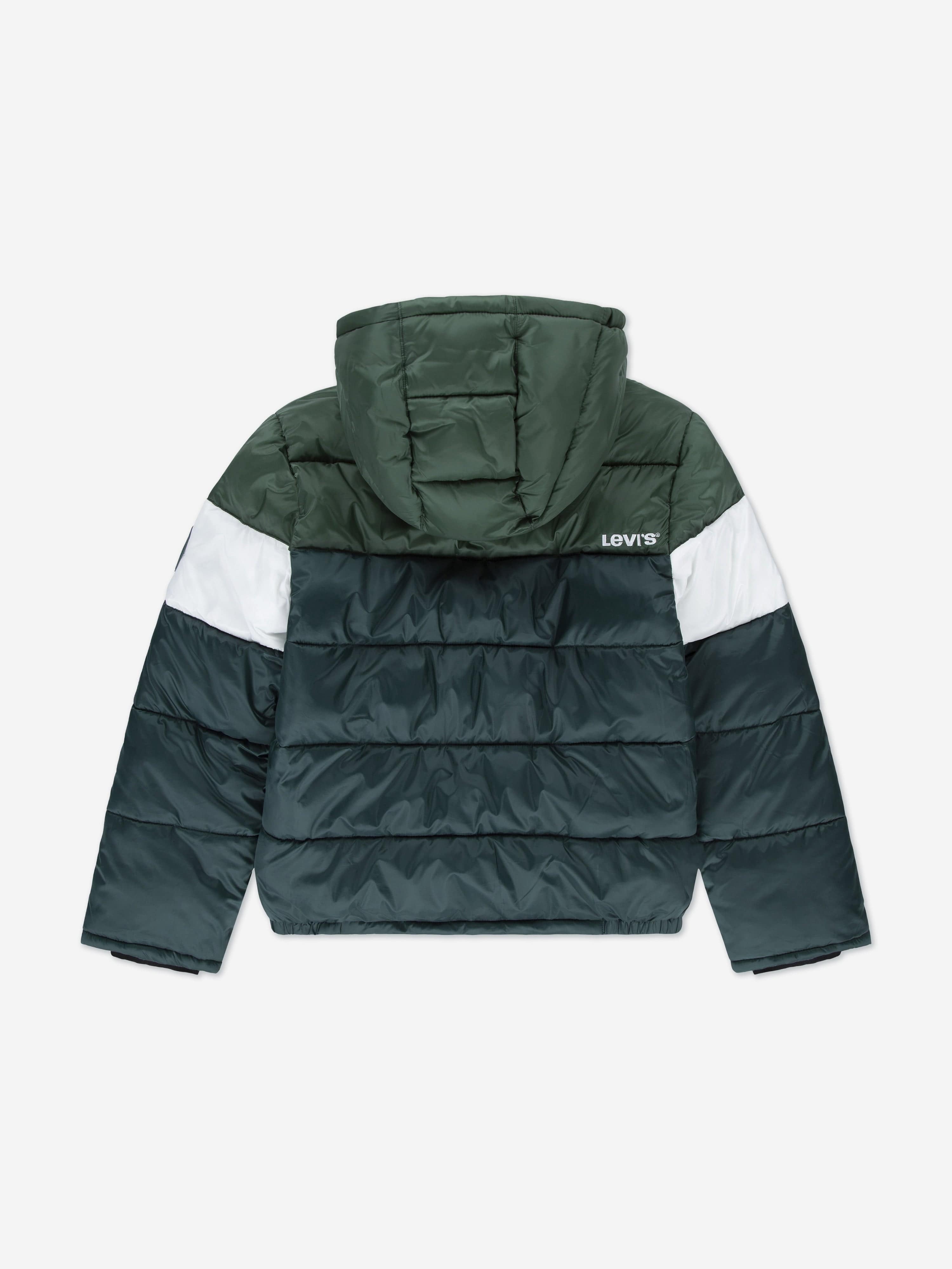 Levi's Boys Colourblock Puffer Jacket in Green