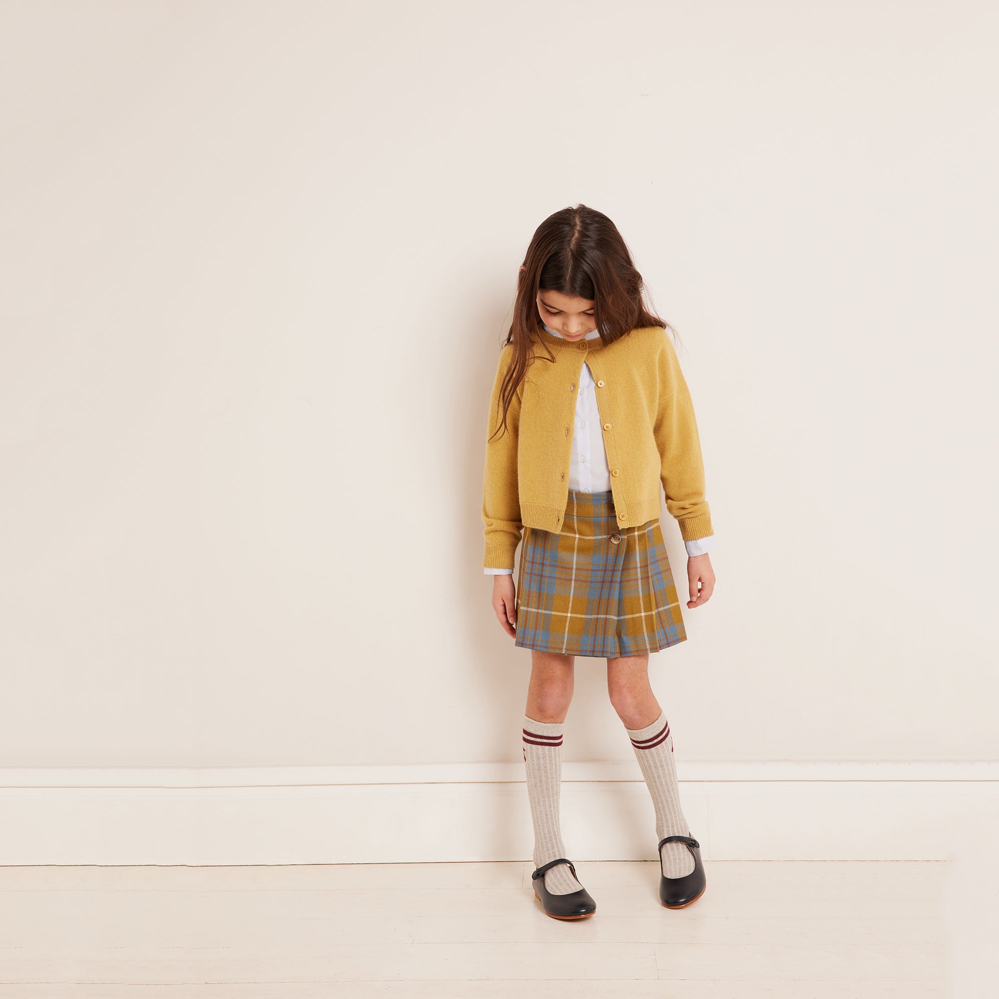 Girls Navy Flat Shoes