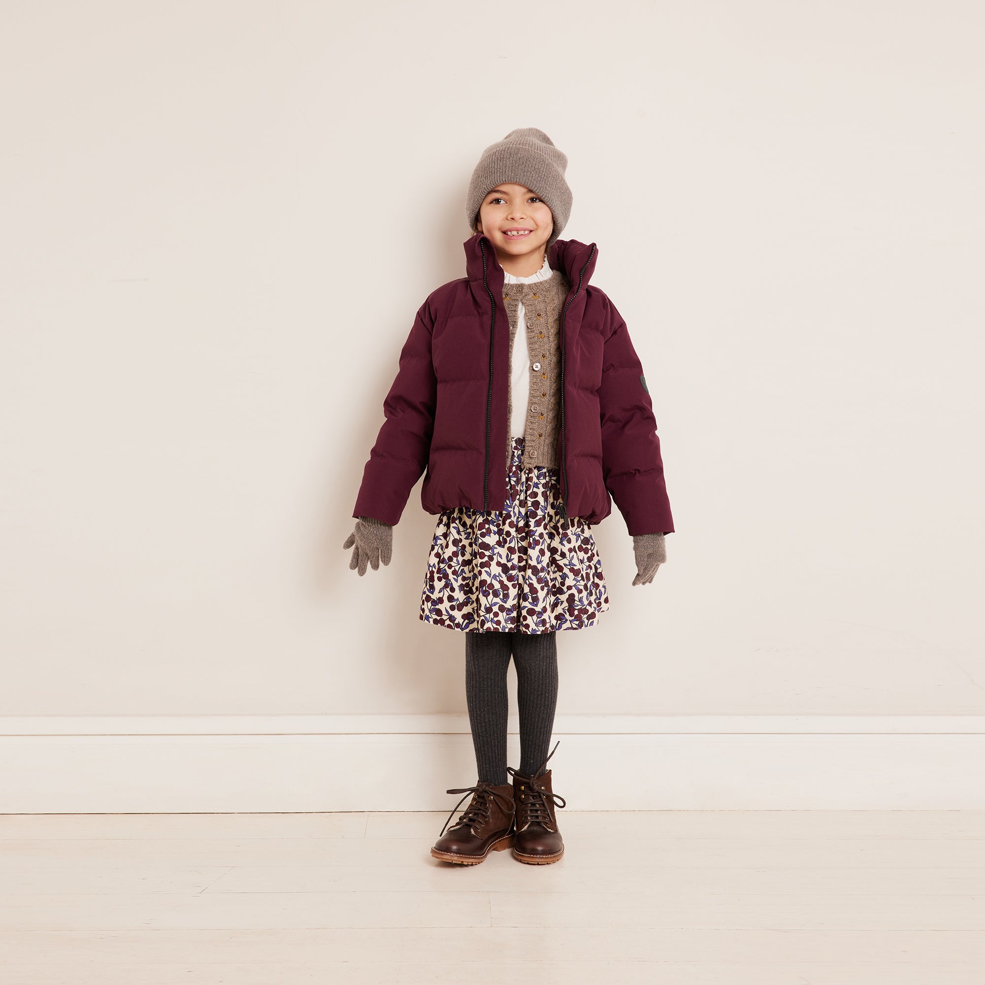Boys & Girls Purple Padded Down Jacket