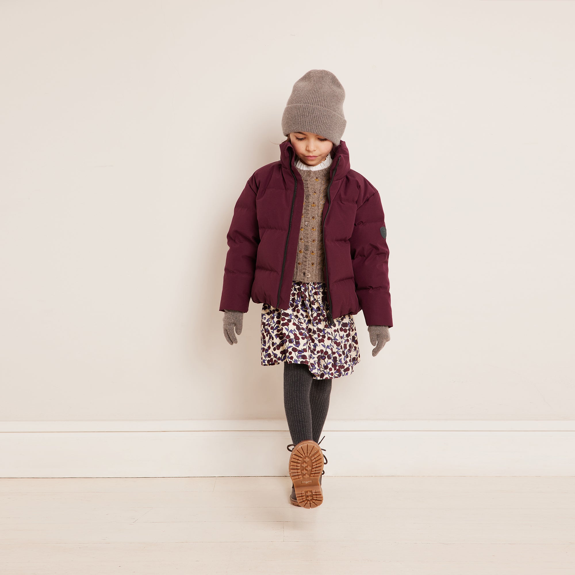 Boys & Girls Purple Padded Down Jacket