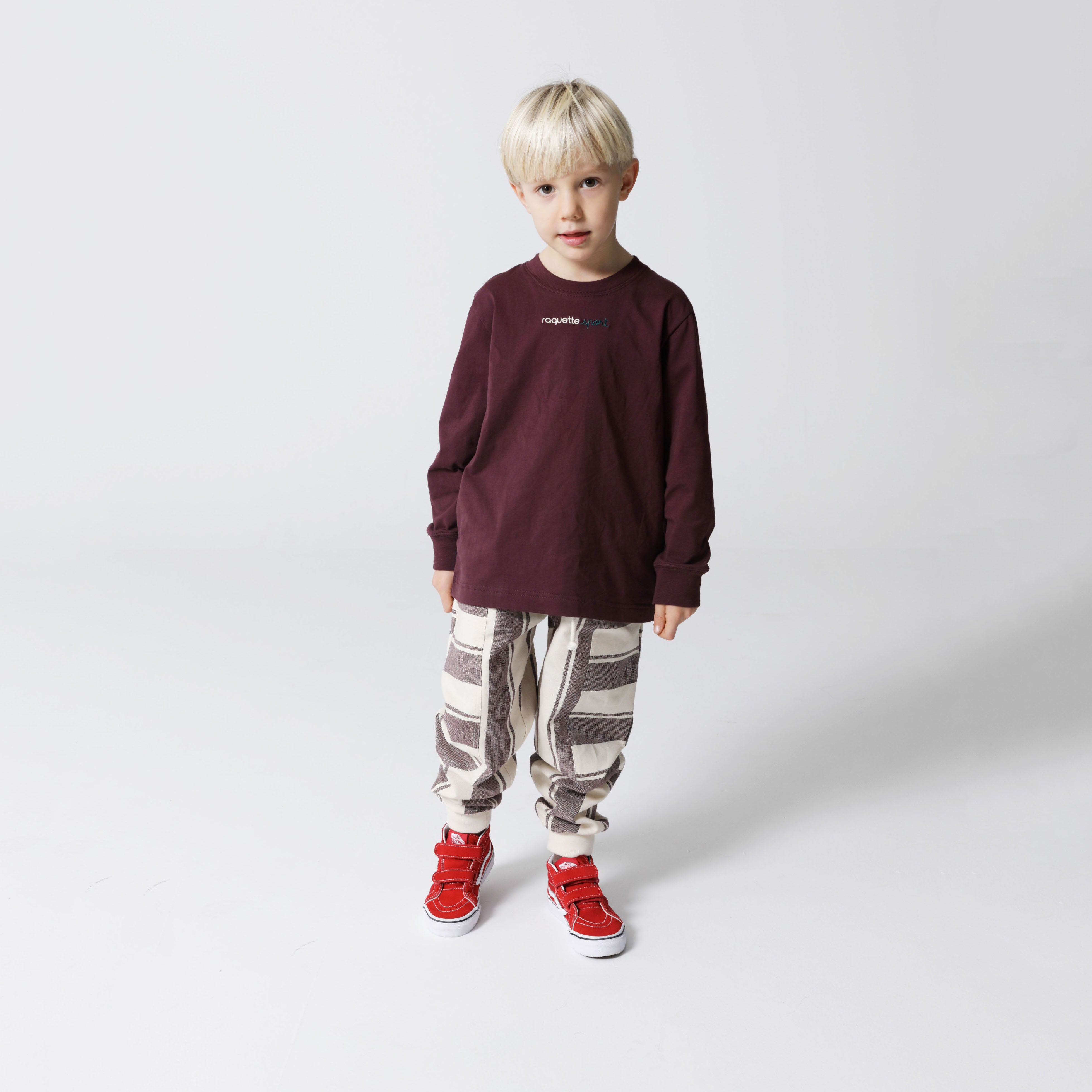 Boys & Girls Purple Logo Cotton T-Shirt