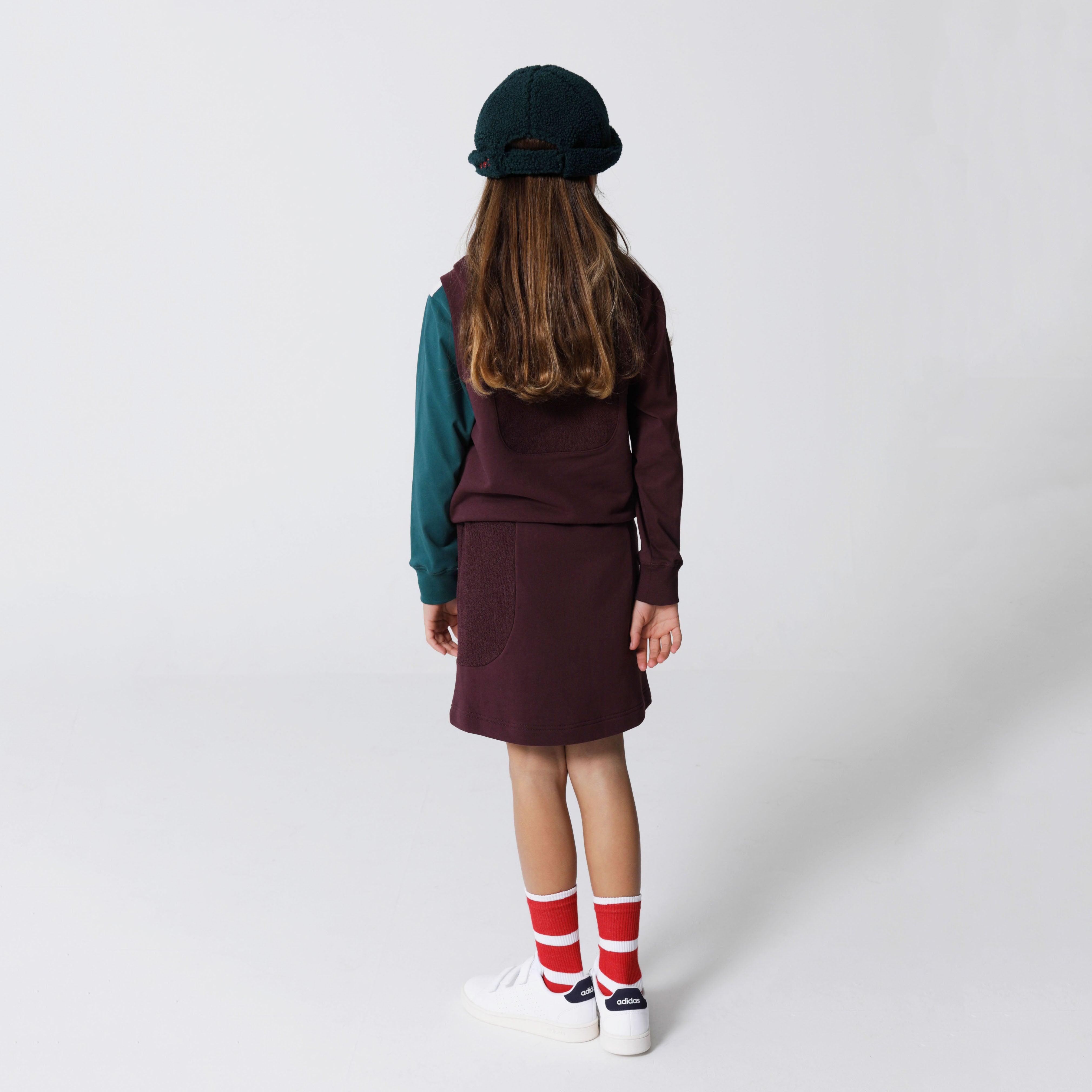 Girls Purple Logo Cotton Skirt