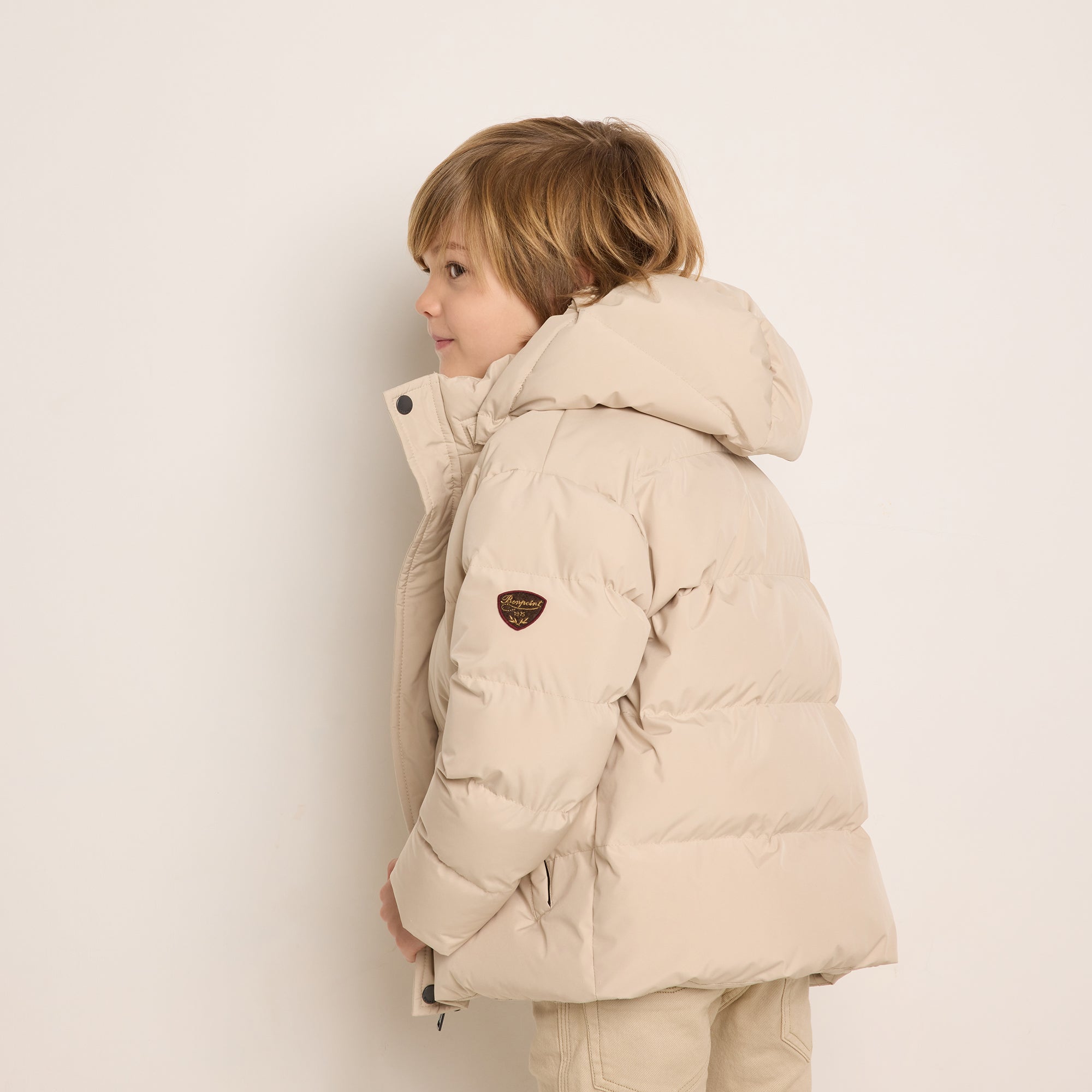 Boys White Padded Jacket