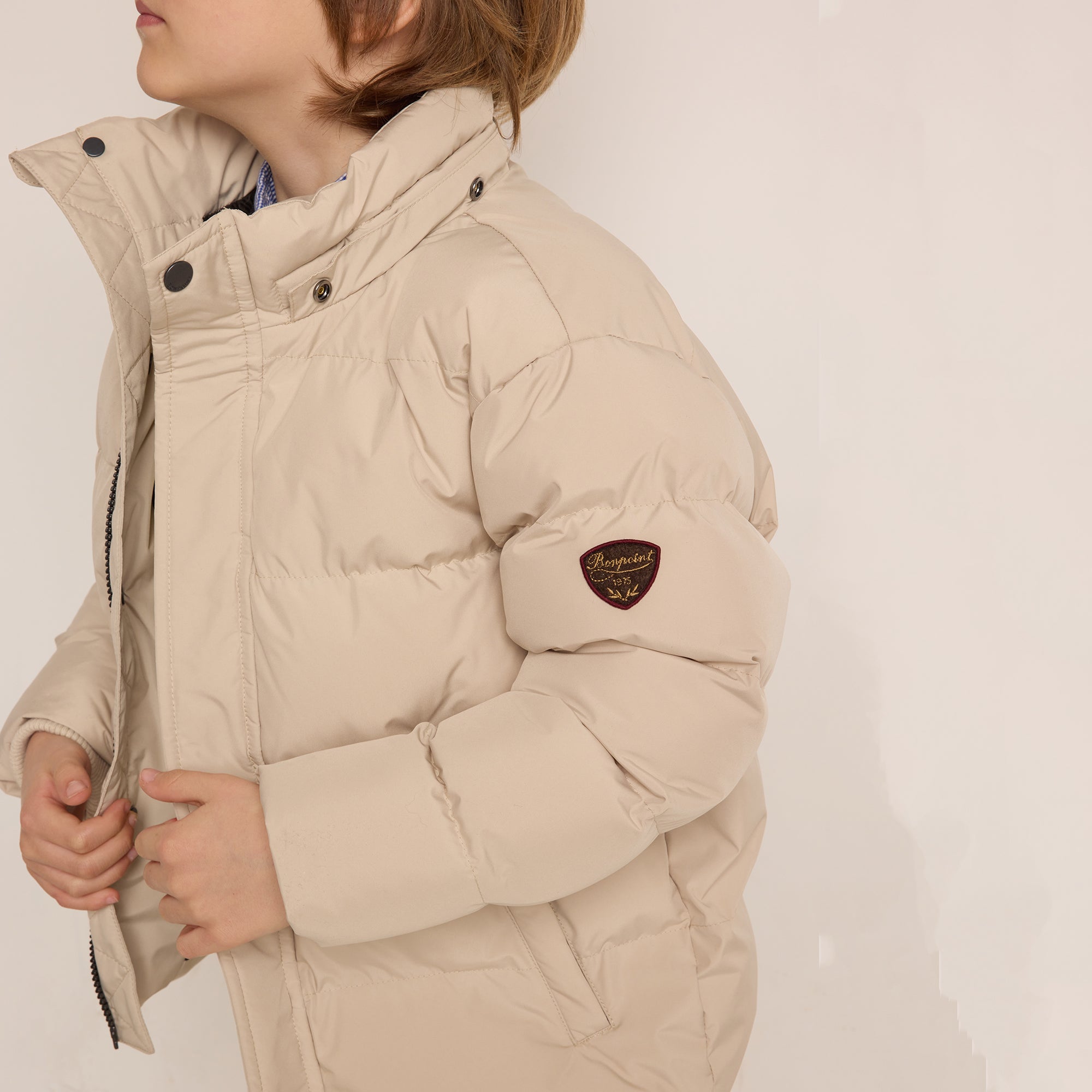 Boys White Padded Jacket