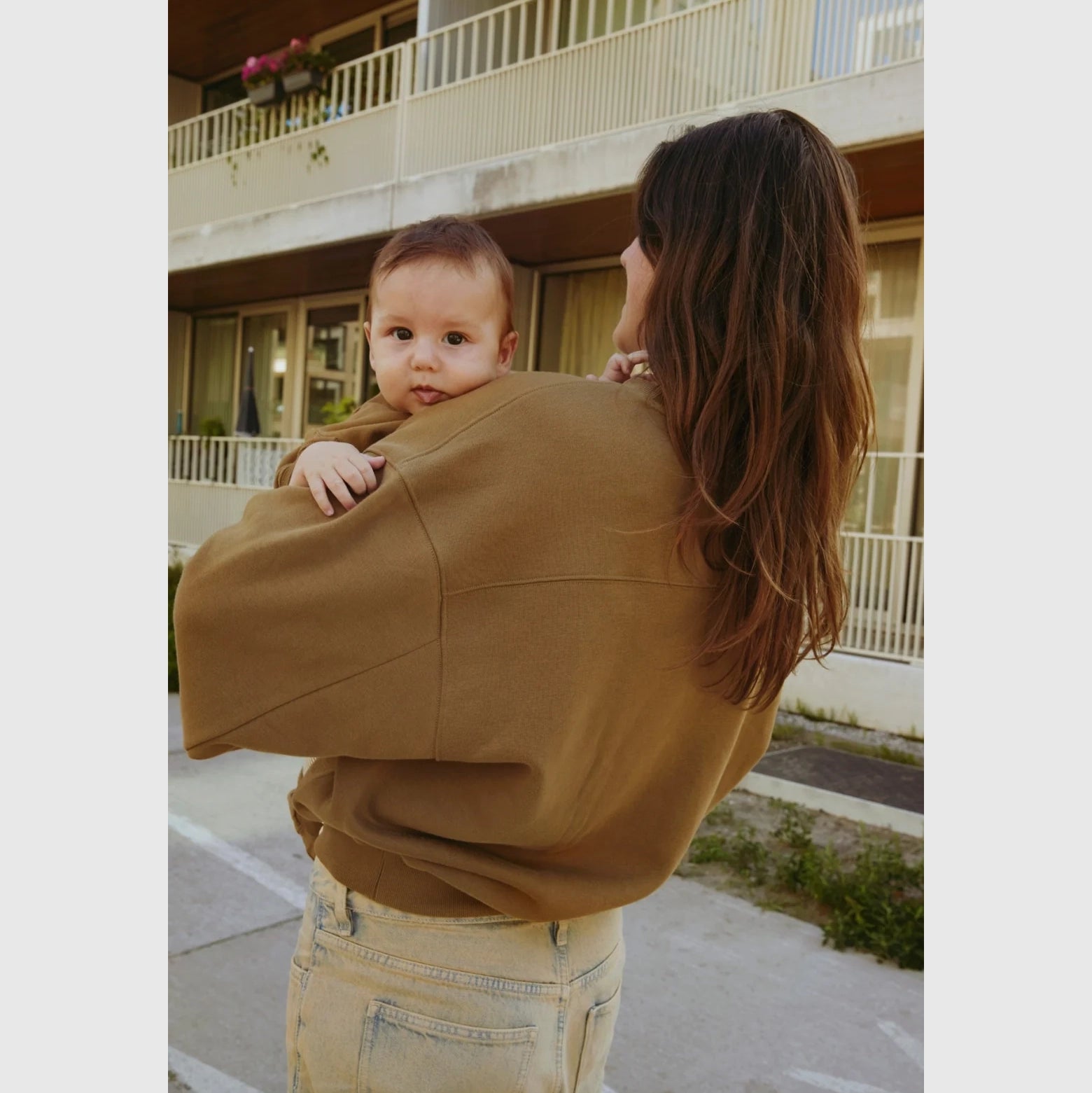 Adult Brown Cotton Sweatshirt