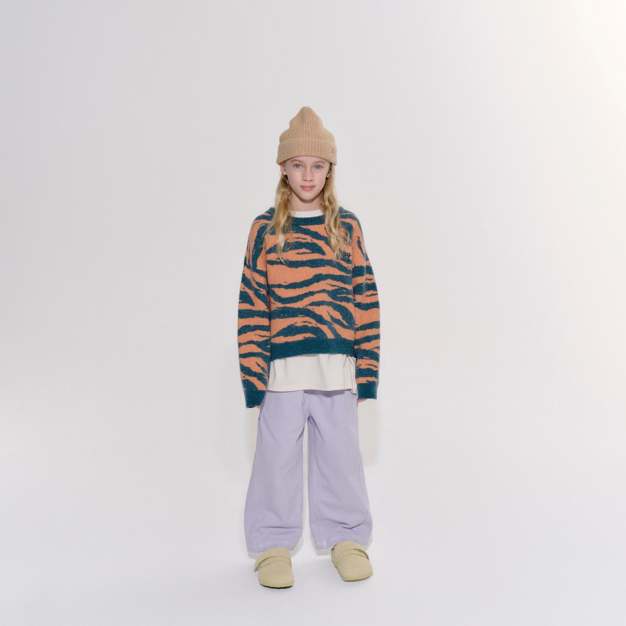 Boys & Girls Camel Knit Hat