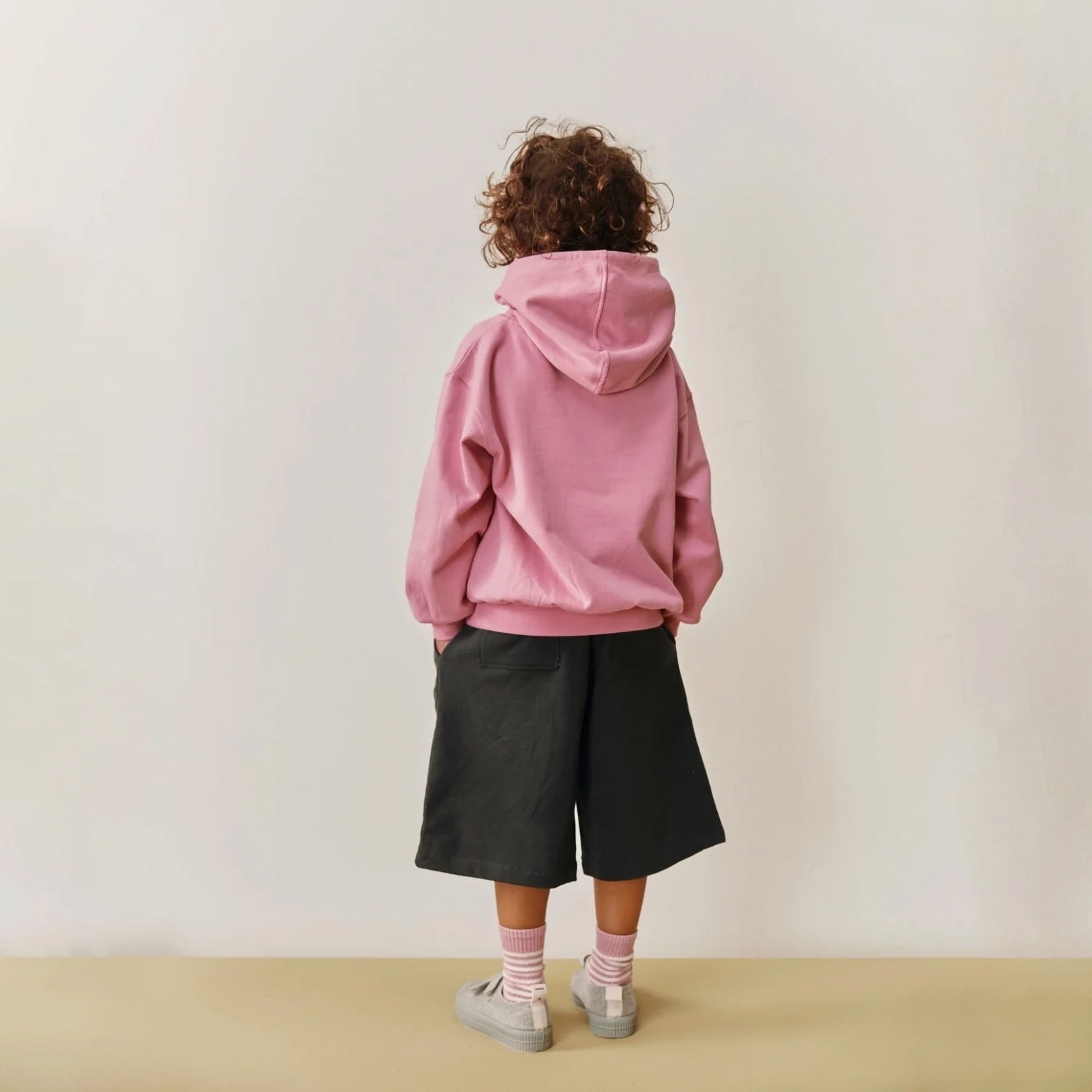 Boys & Girls Pink Hooded Cotton Sweatshirt