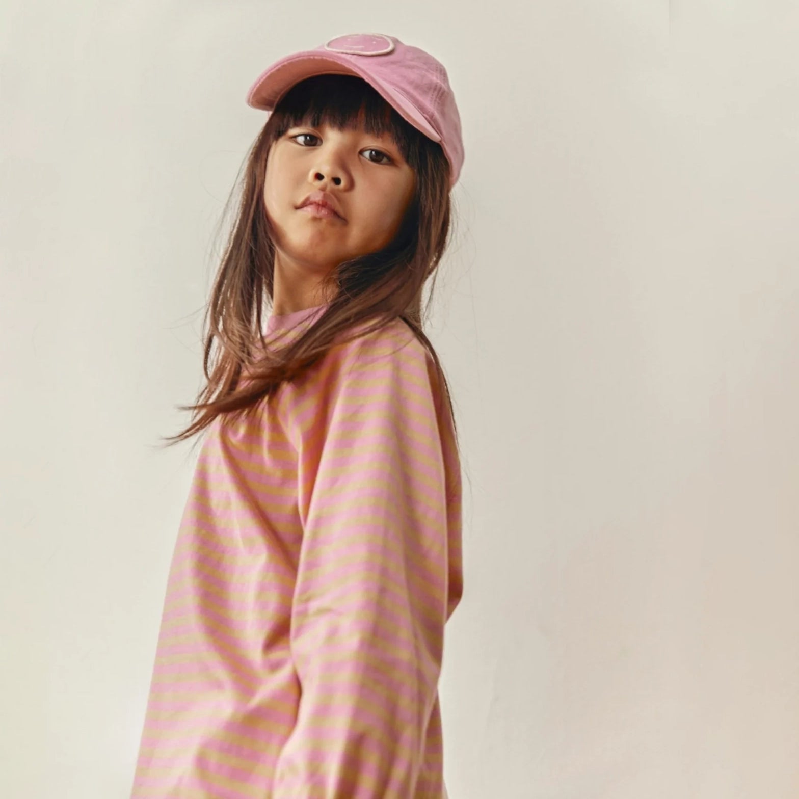 Boys & Girls Pink Stripes Cotton Long Sleeves T-Shirt