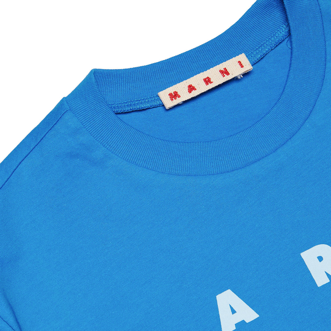 Boys & Girls Blue Logo Cotton T-Shirt