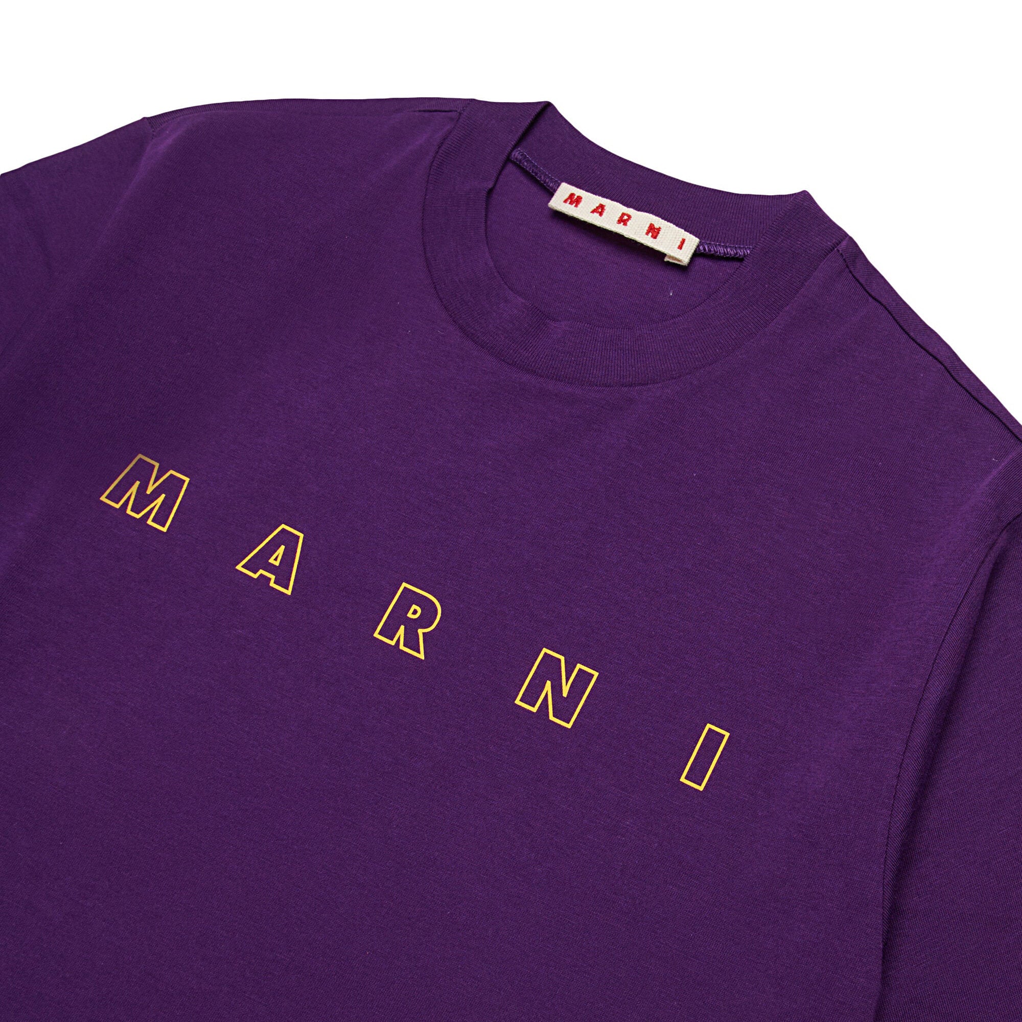 Boys & Girls Purple Logo Cotton T-Shirt