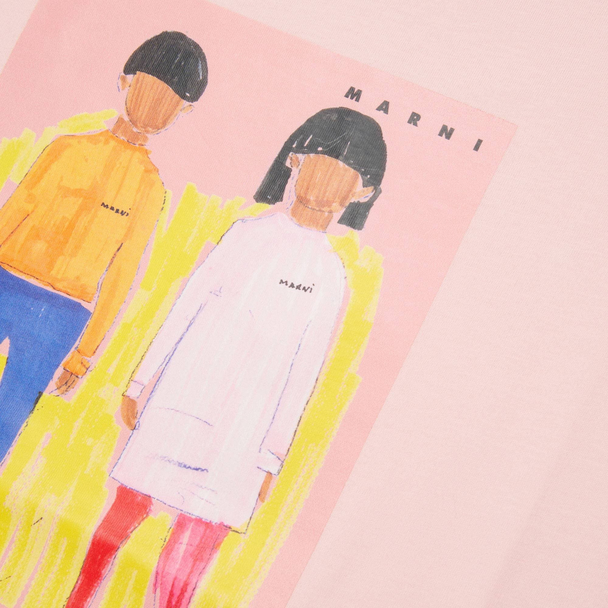 Girls Pink Printed Cotton T-Shirt